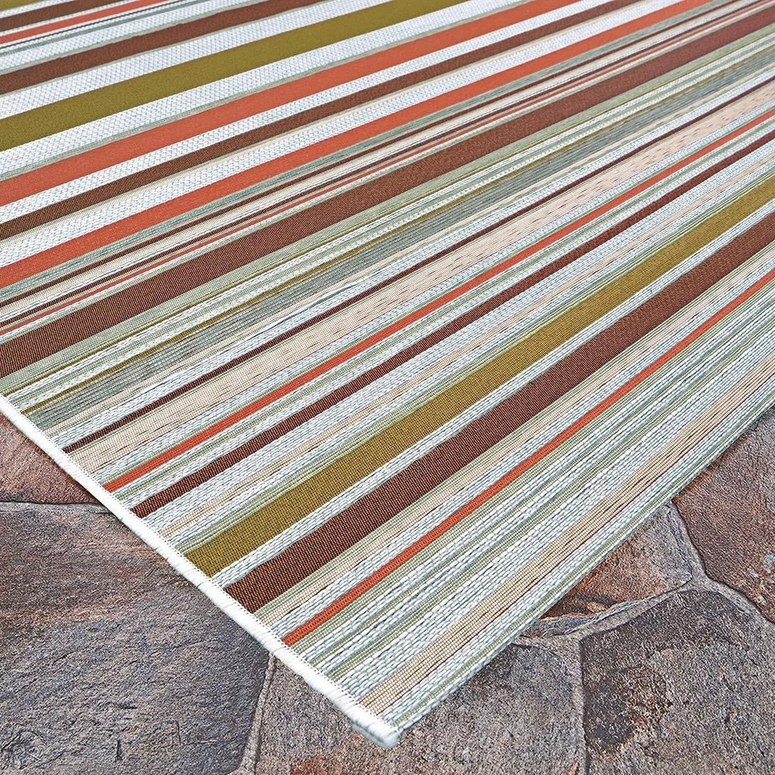 Dream Decor Rugs Gelato Summer Striped Bliss Indoor Outdoor Area Rug