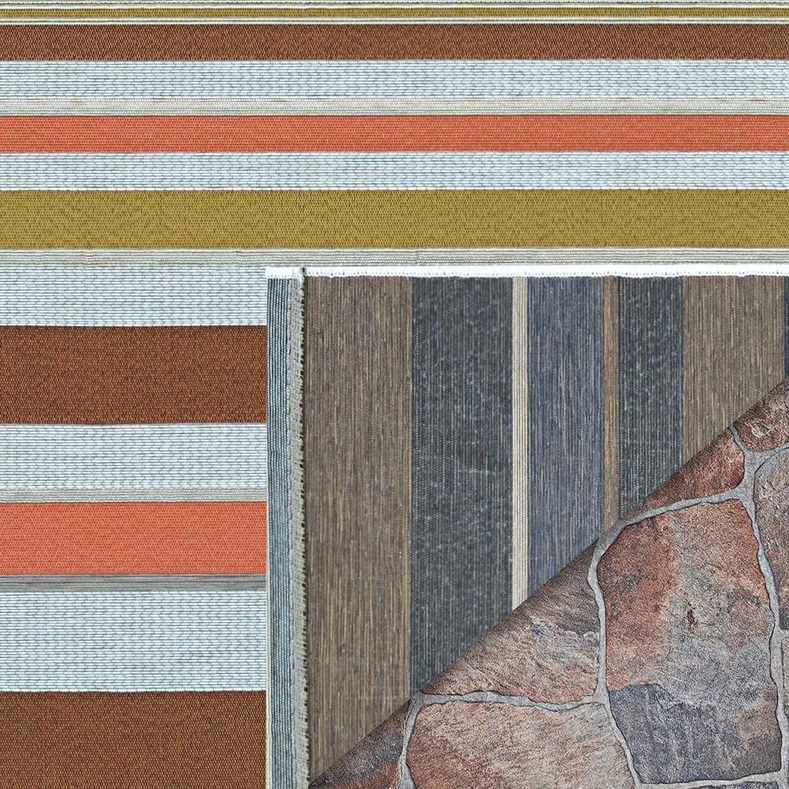 Dream Decor Rugs Gelato Summer Striped Bliss Indoor Outdoor Area Rug