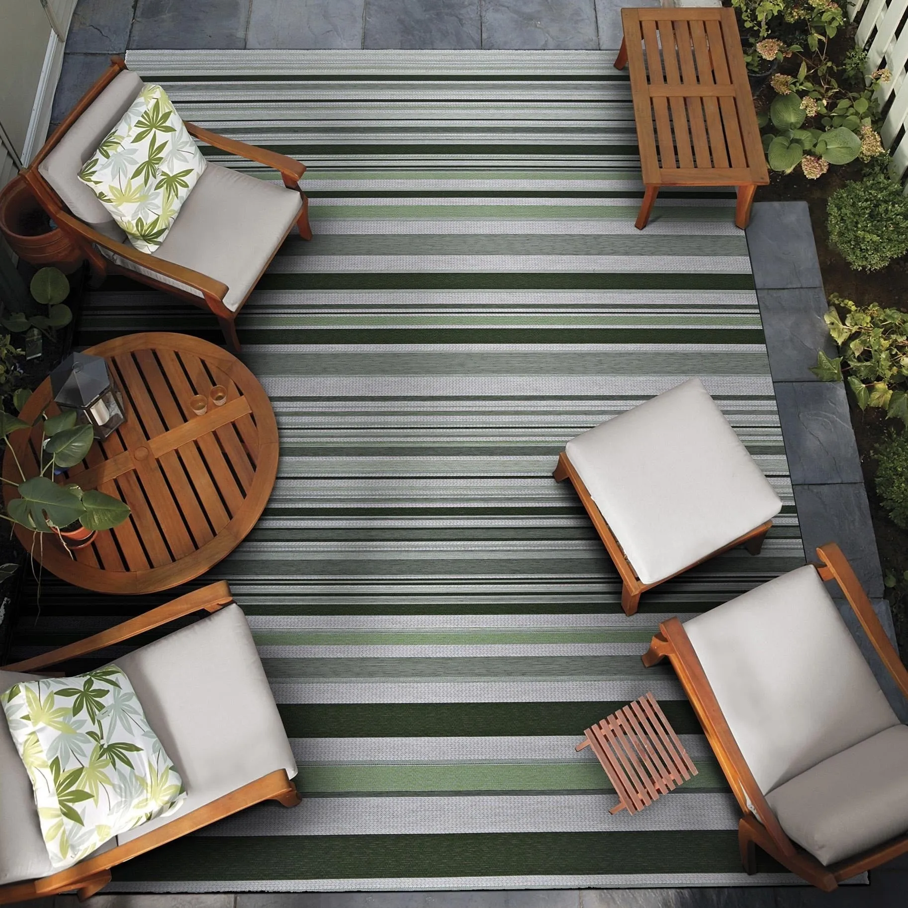 Dream Decor Rugs Gelato Summer Striped Bliss Indoor Outdoor Area Rug