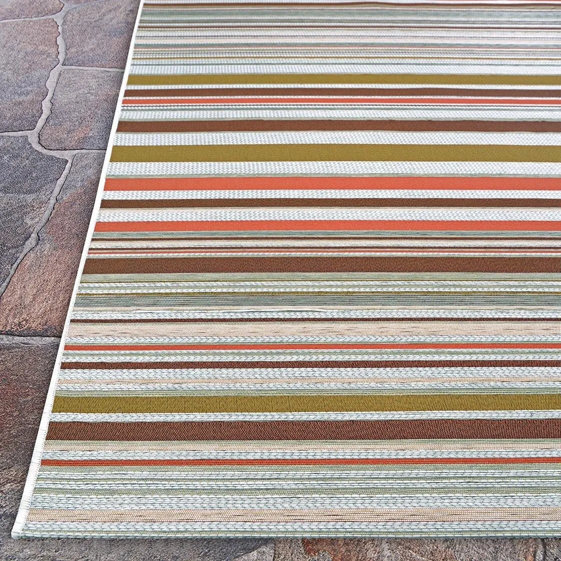 Dream Decor Rugs Gelato Summer Striped Bliss Indoor Outdoor Area Rug