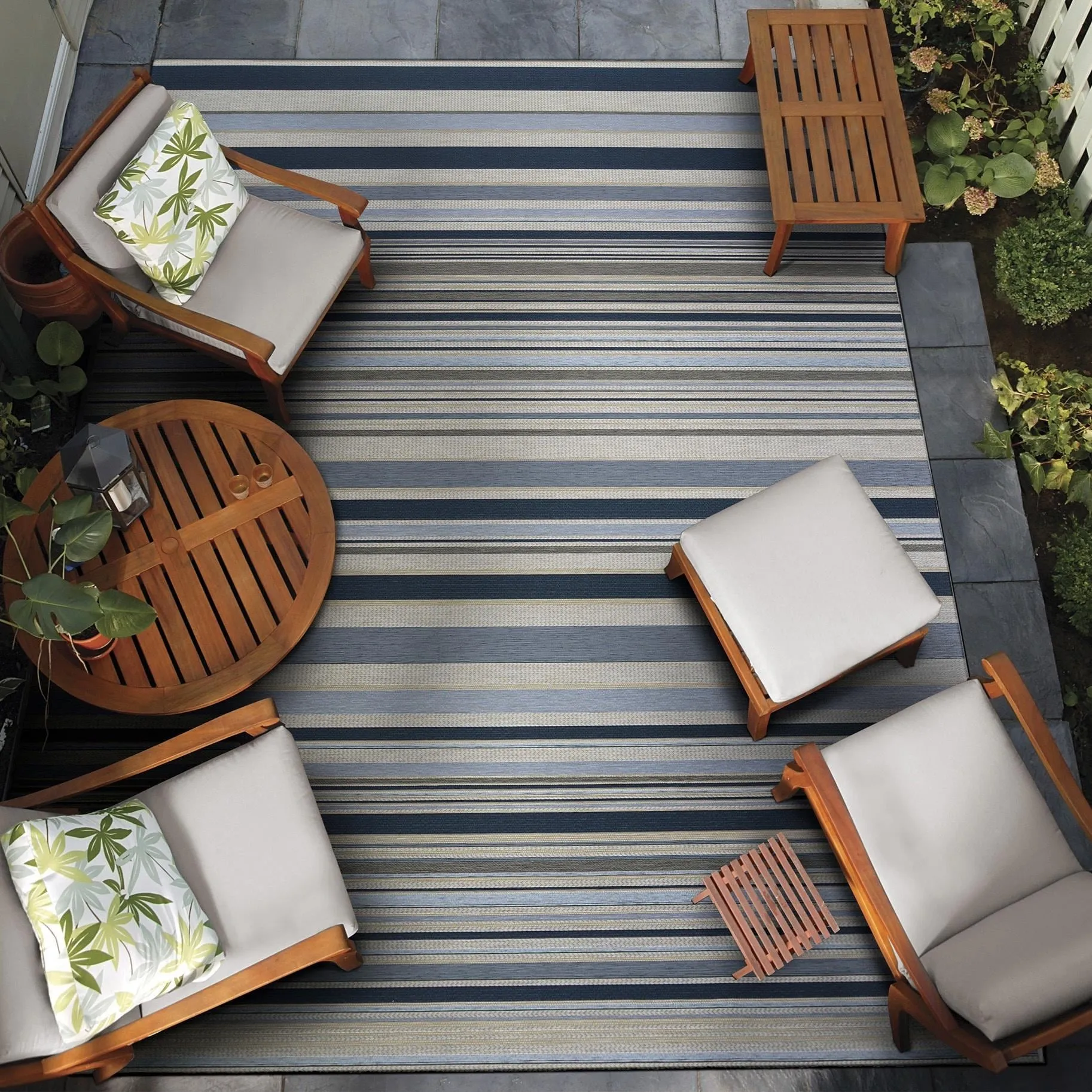 Dream Decor Rugs Gelato Summer Striped Bliss Indoor Outdoor Area Rug