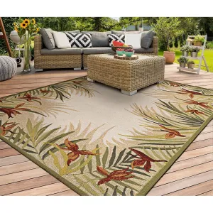 Dream Decor Rugs Miami Gardens Beige Handmade Indoor Outdoor Area Rug