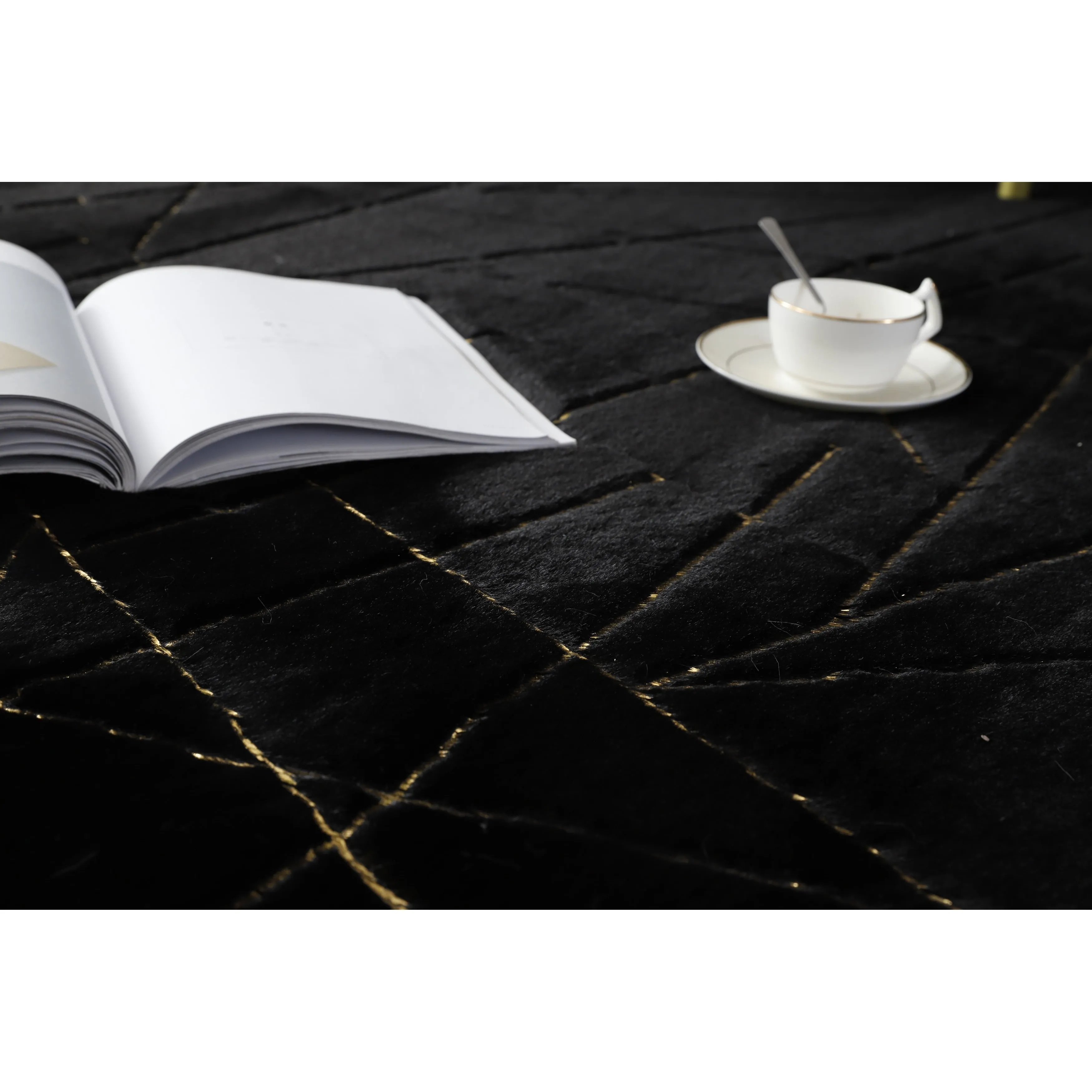 Emma Collection Abstract Lines Rectangle Area Rug