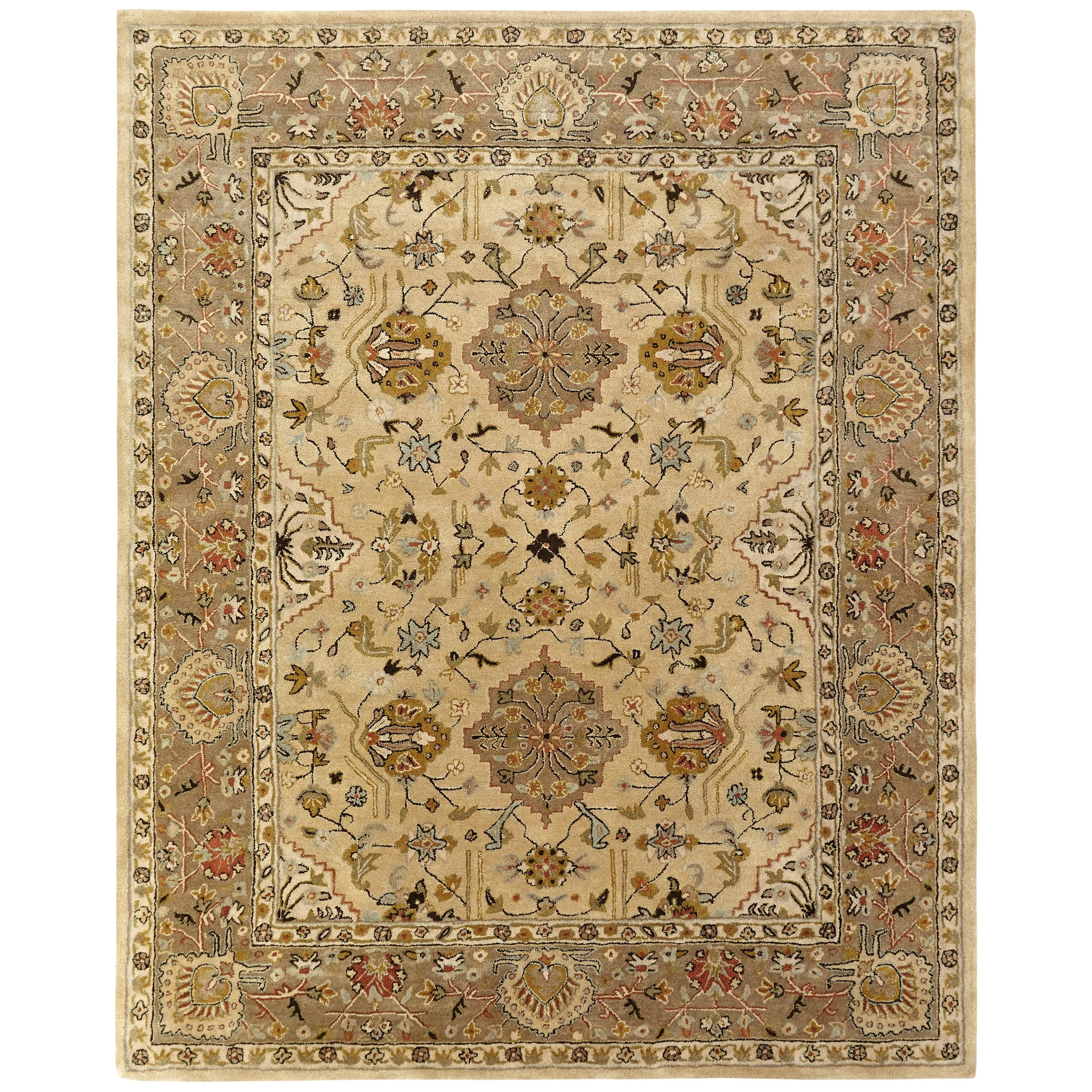 Empire Beige/Brown Hand-tufted Area Rug