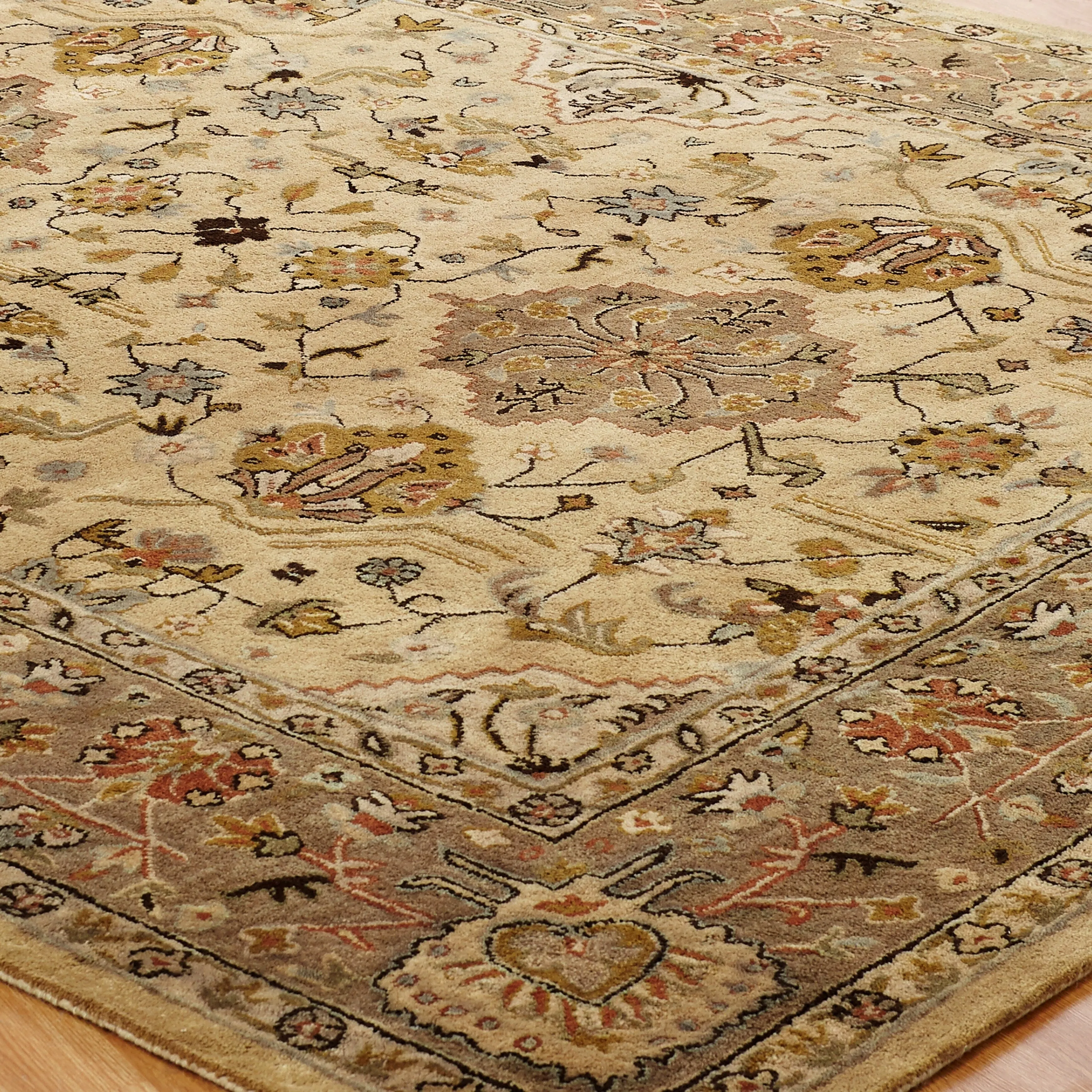 Empire Beige/Brown Hand-tufted Area Rug