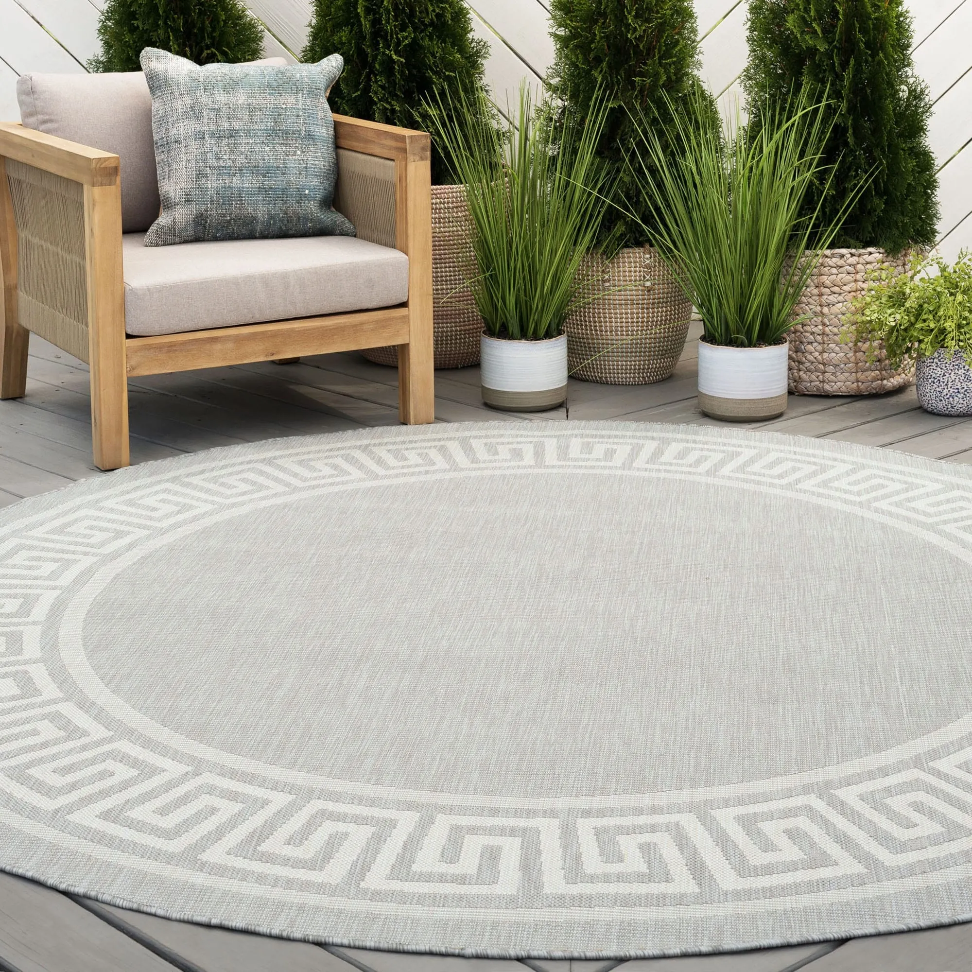 Exo Coastal Border Indoor/Outdoor Area Rug