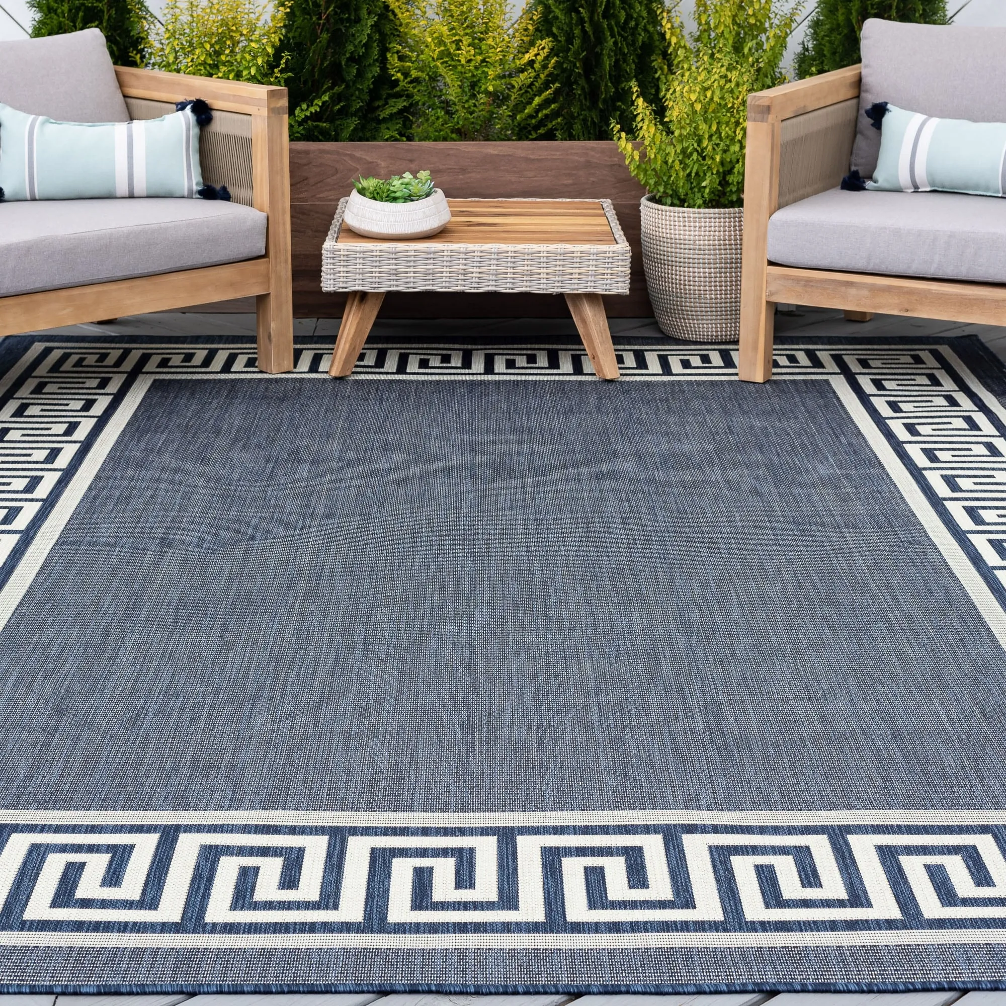 Exo Coastal Border Indoor/Outdoor Area Rug