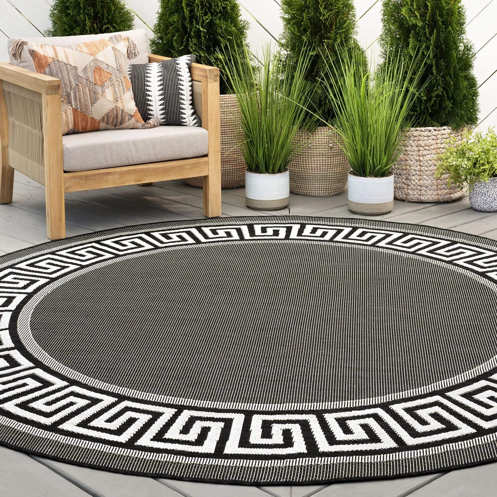 Exo Coastal Border Indoor/Outdoor Area Rug