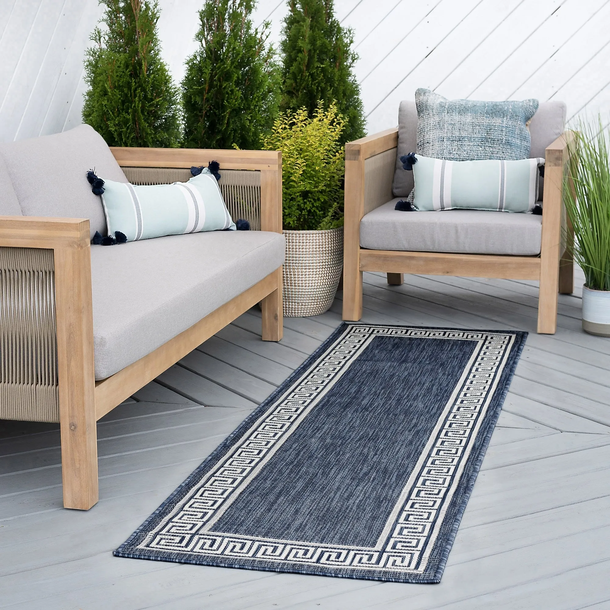 Exo Coastal Border Indoor/Outdoor Area Rug