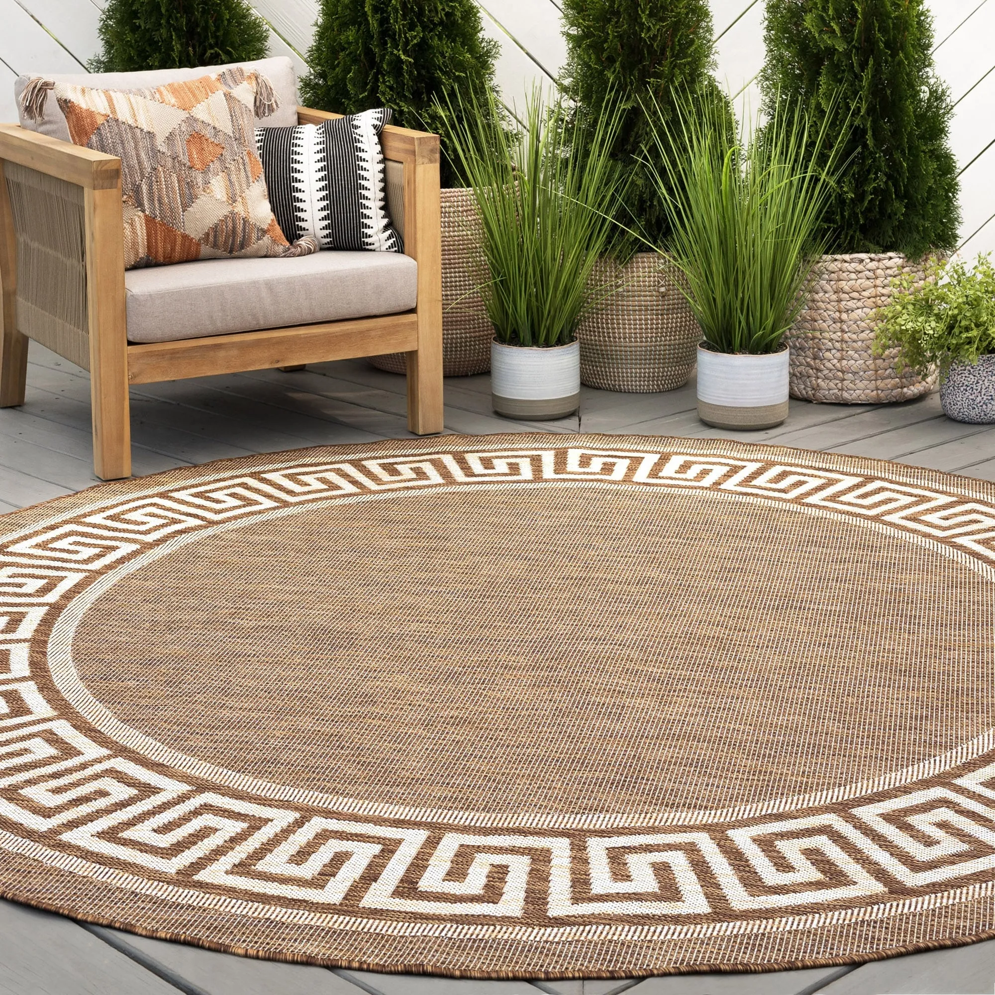 Exo Coastal Border Indoor/Outdoor Area Rug