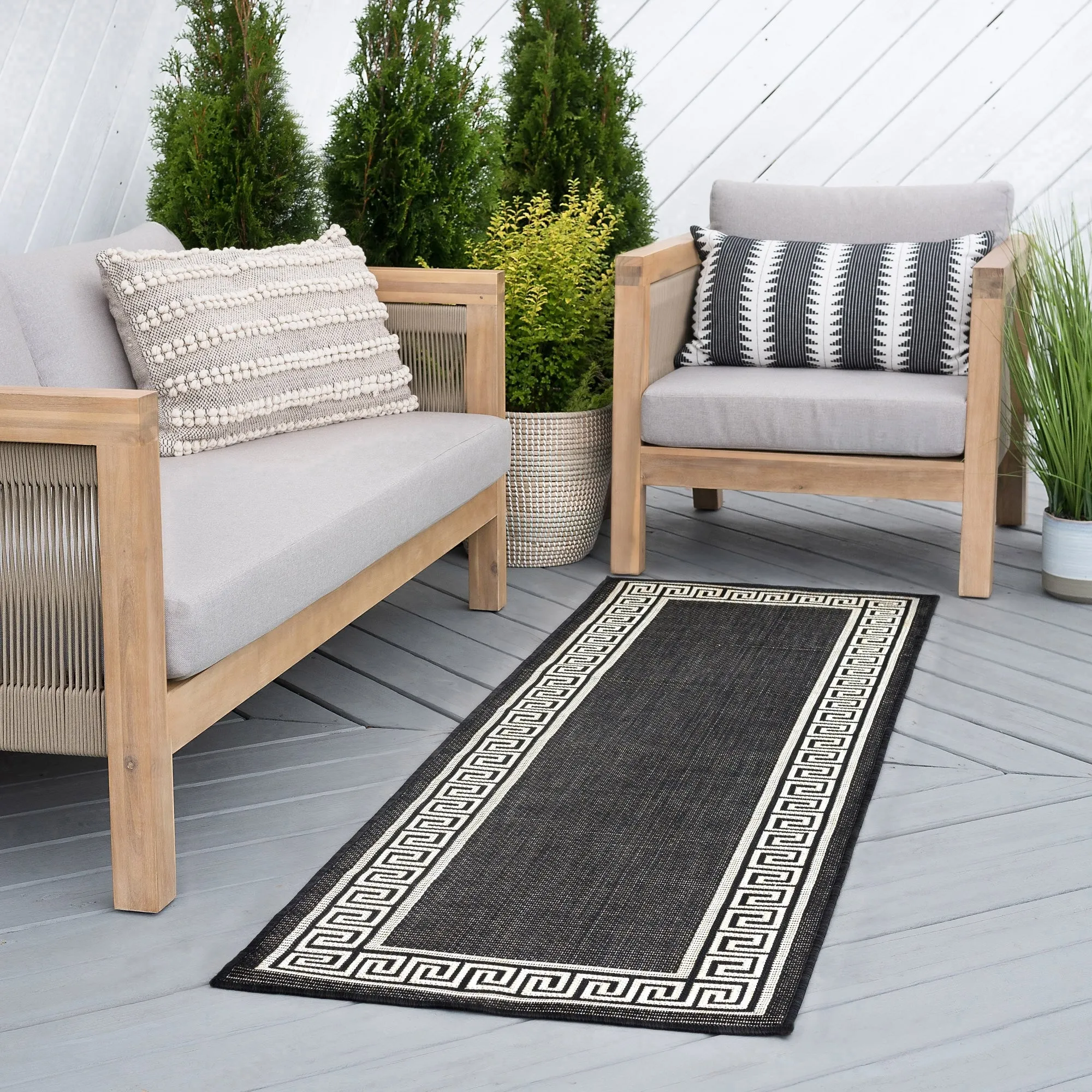 Exo Coastal Border Indoor/Outdoor Area Rug