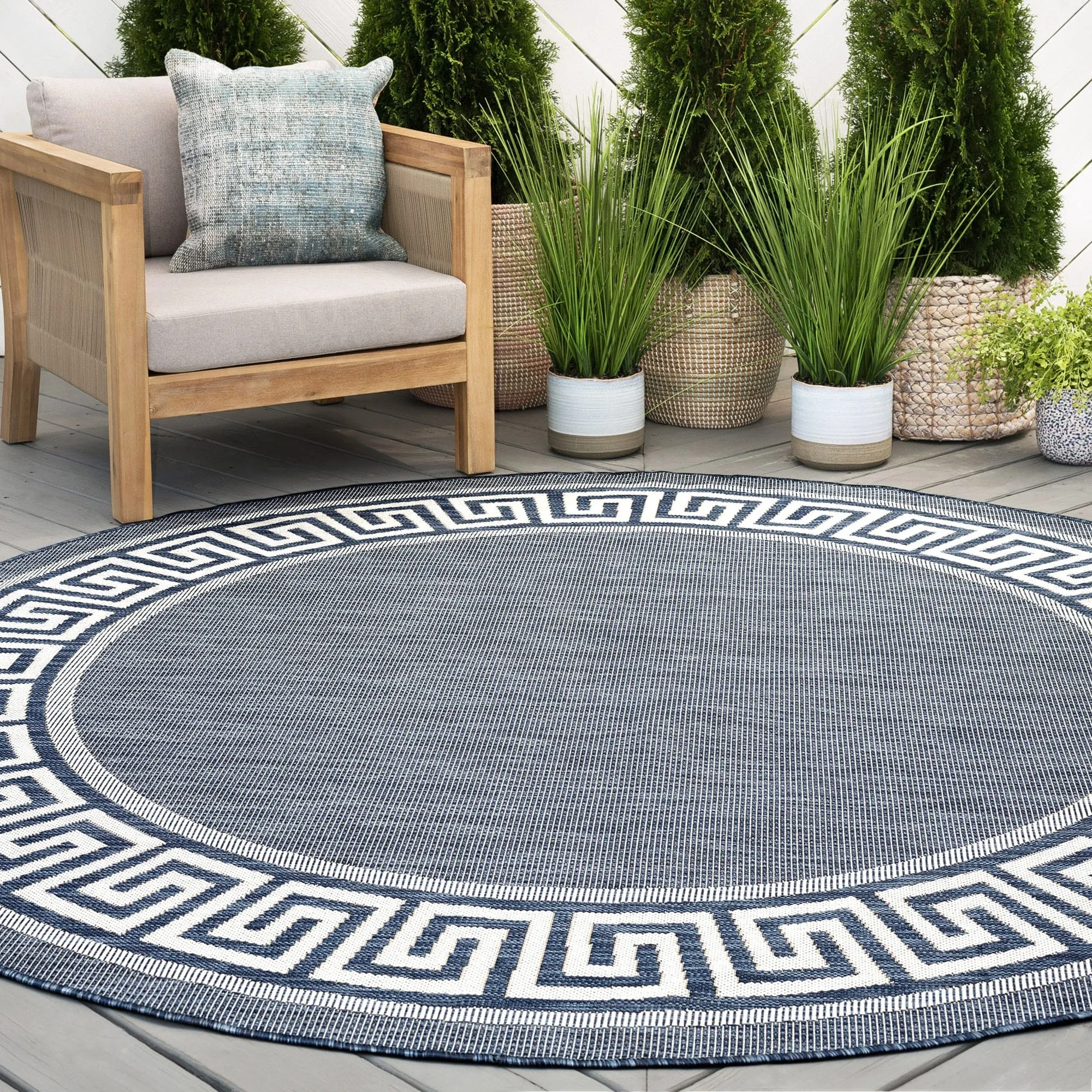 Exo Coastal Border Indoor/Outdoor Area Rug