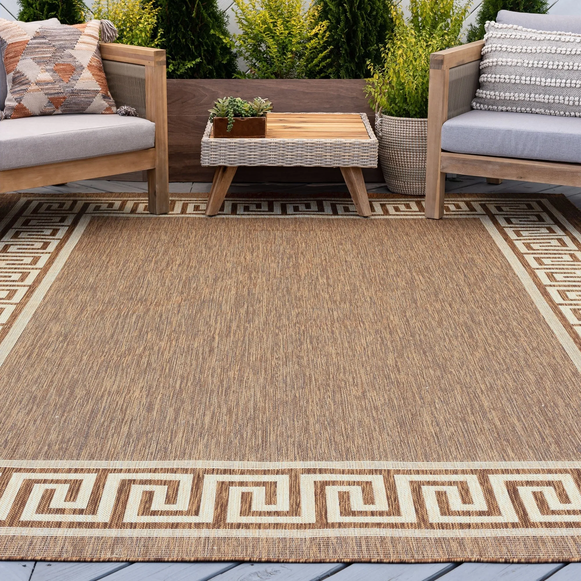 Exo Coastal Border Indoor/Outdoor Area Rug