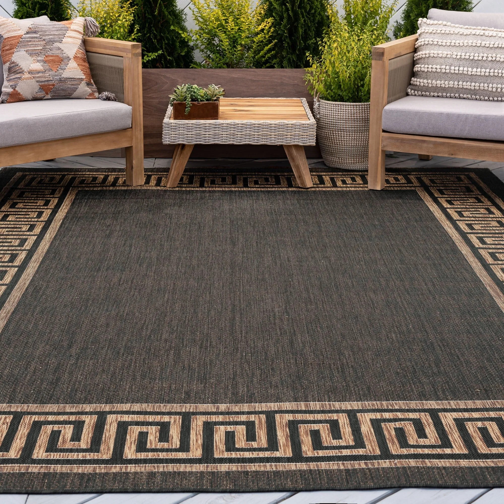 Exo Coastal Border Indoor/Outdoor Area Rug
