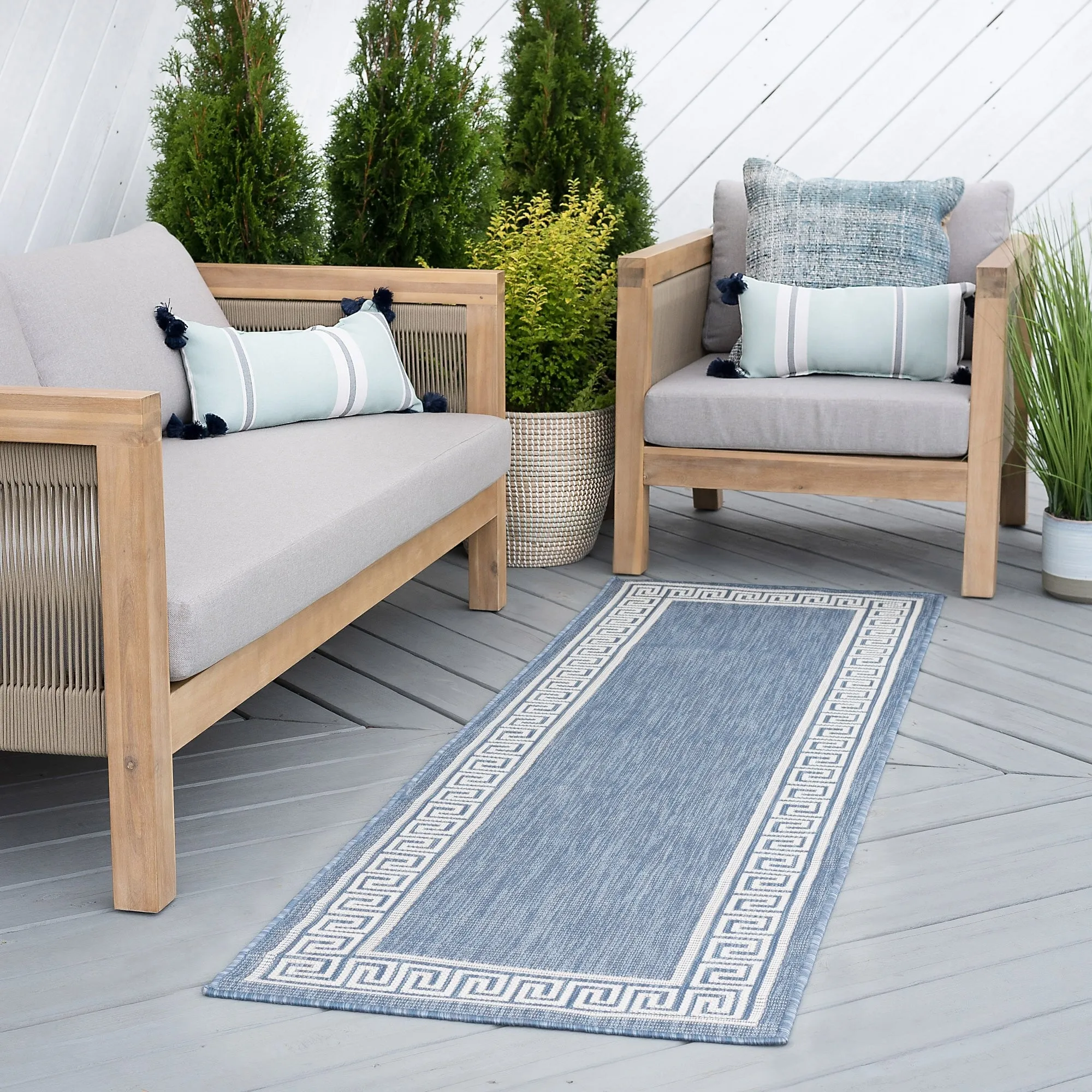 Exo Coastal Border Indoor/Outdoor Area Rug