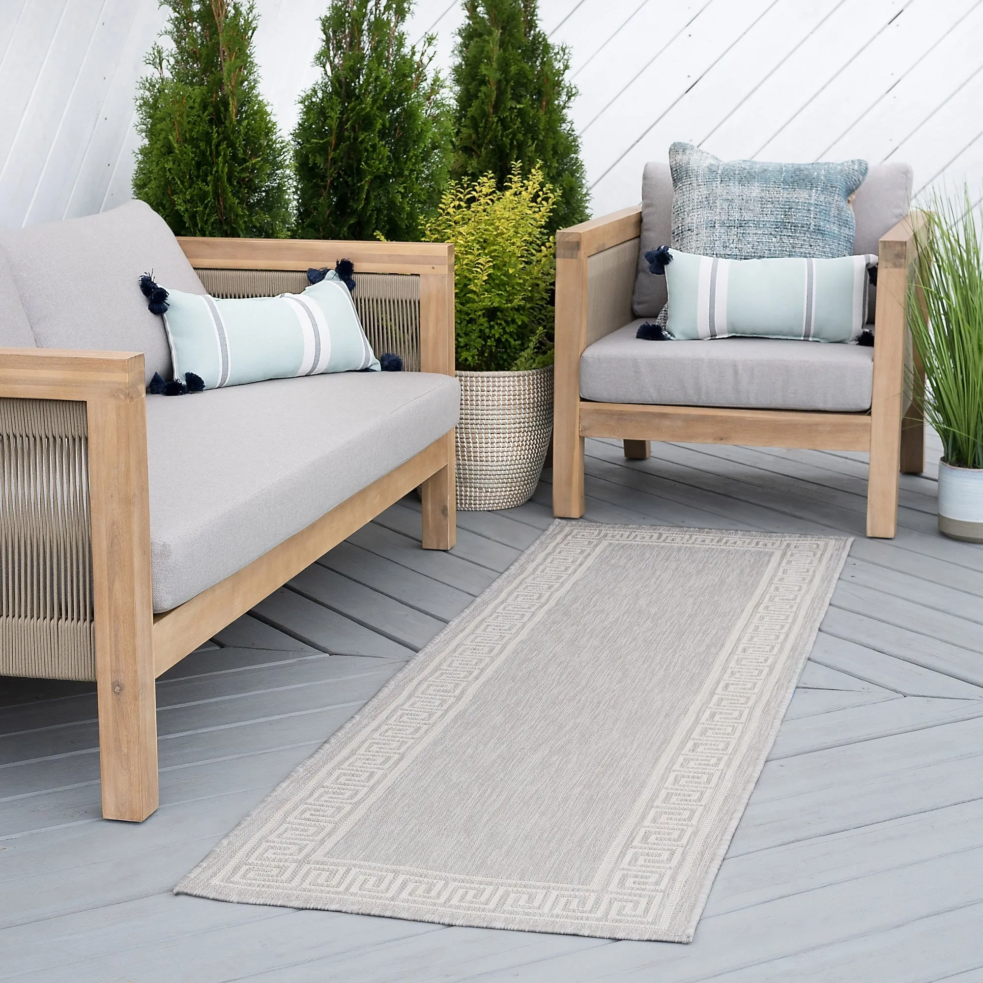 Exo Coastal Border Indoor/Outdoor Area Rug