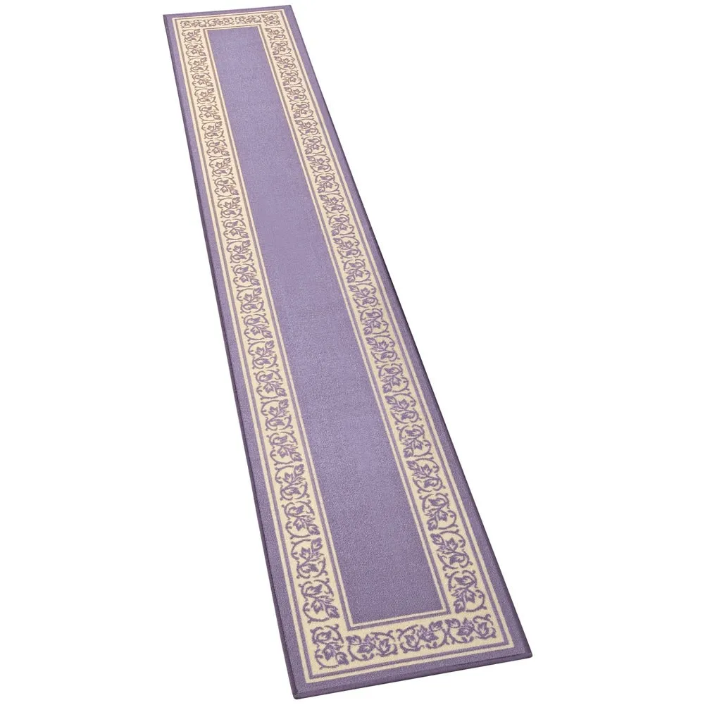 Extra Long Floral Border Rug