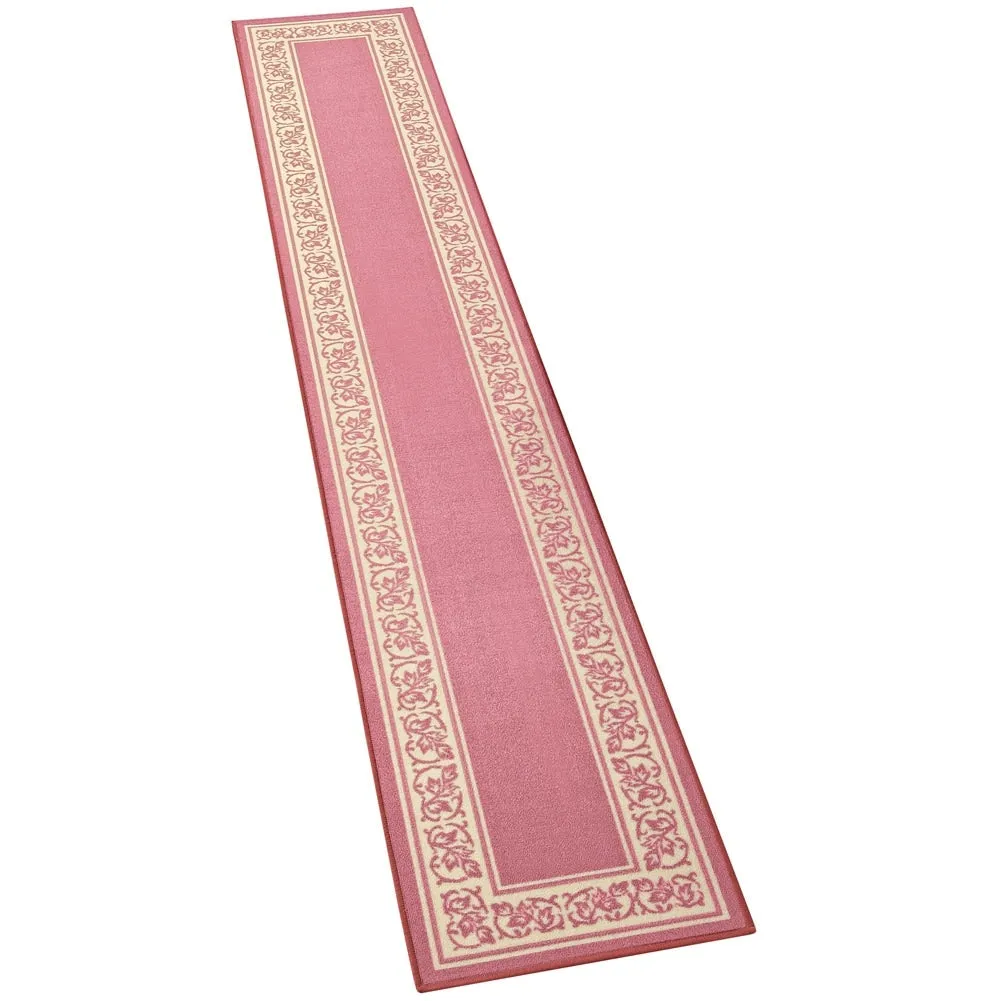 Extra Long Floral Border Rug