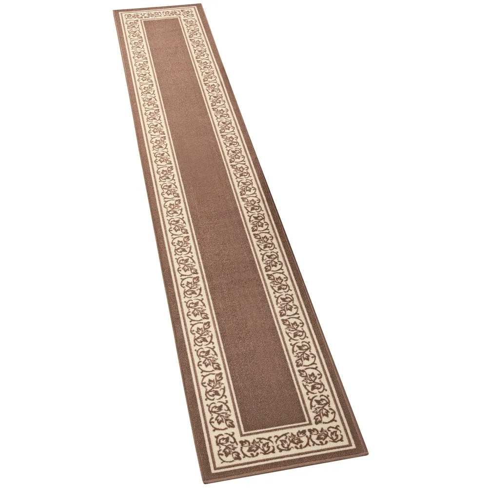 Extra Long Floral Border Rug