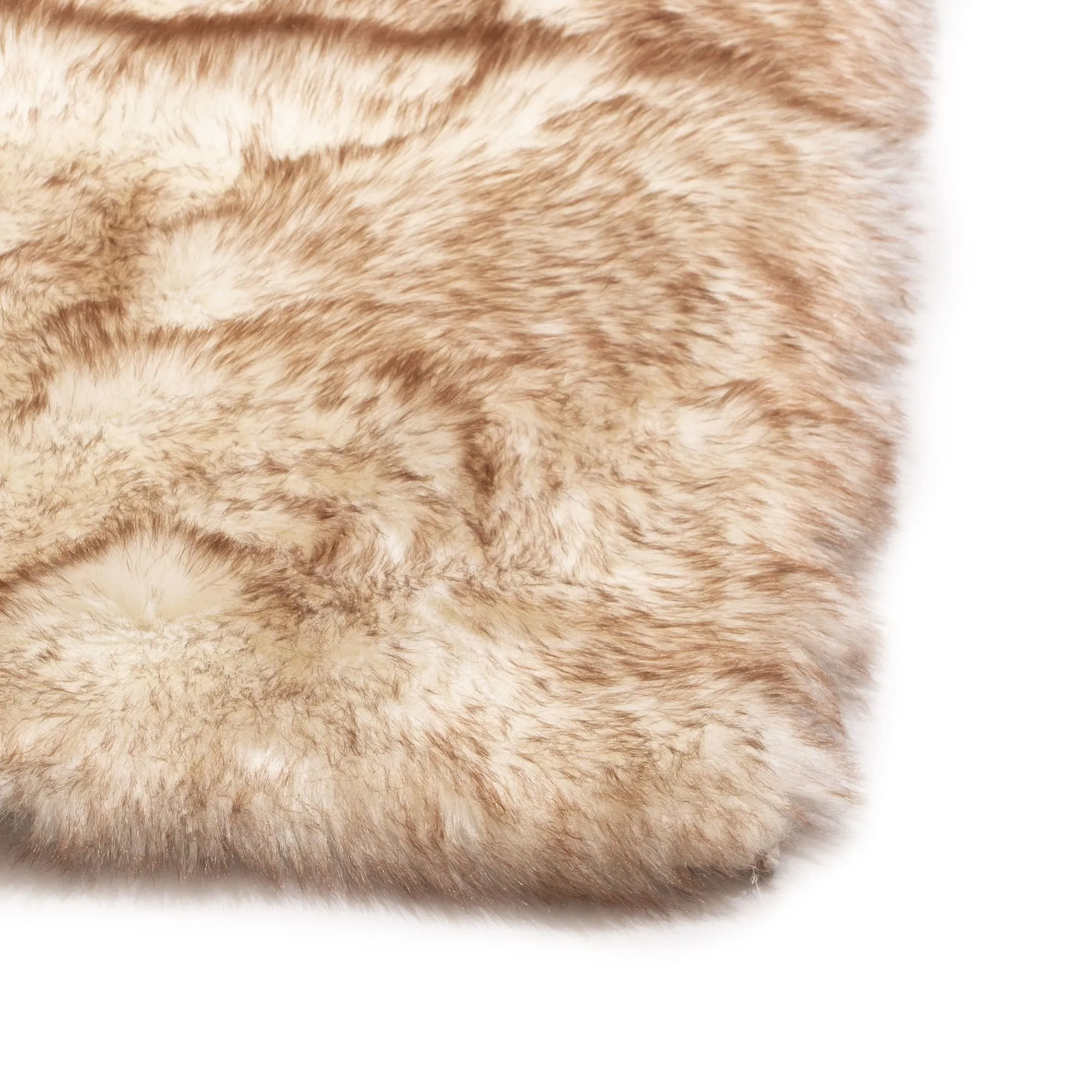 Faux Fur Tipped Hand Dyed Sheepskin Area Rug