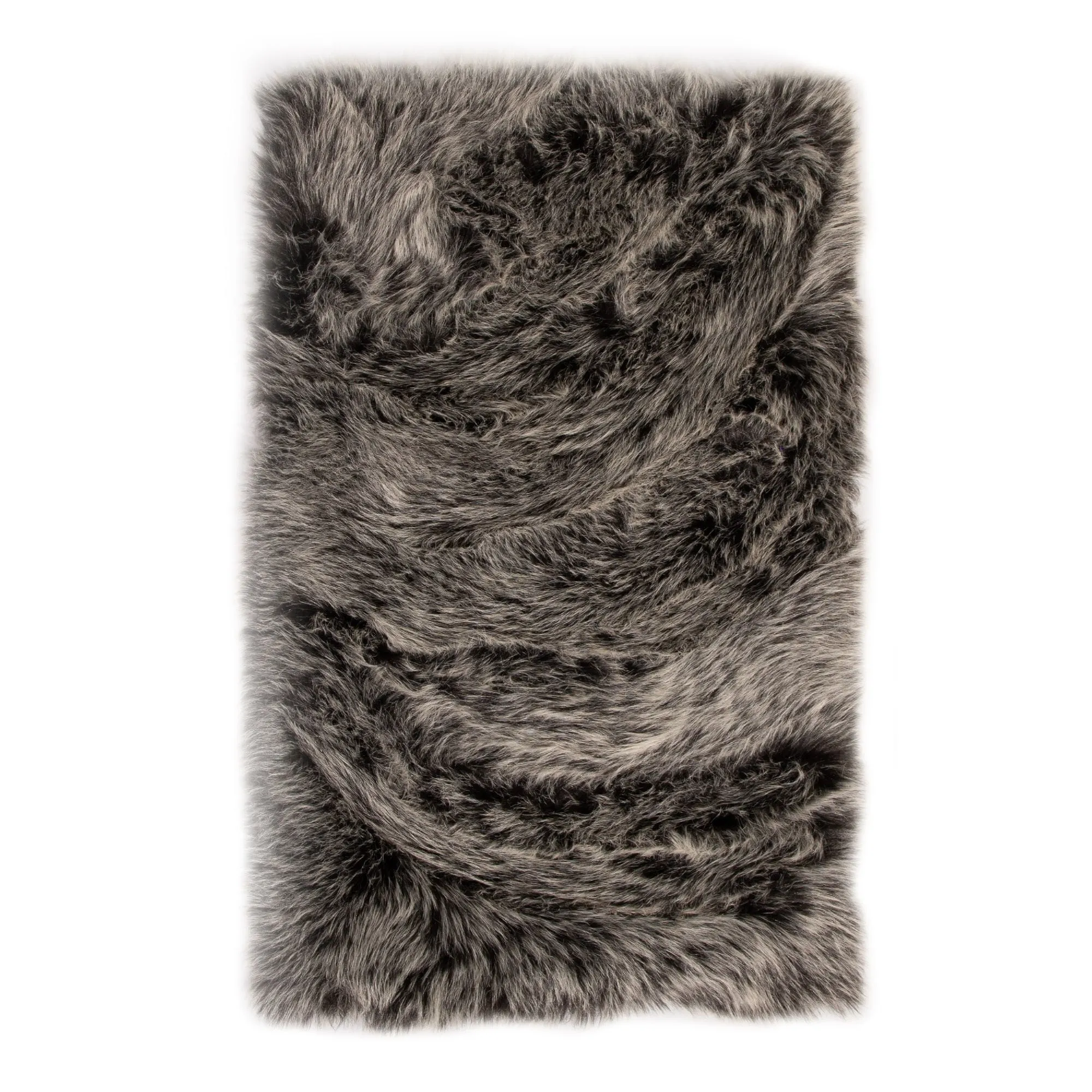 Faux Fur Tipped Hand Dyed Sheepskin Area Rug