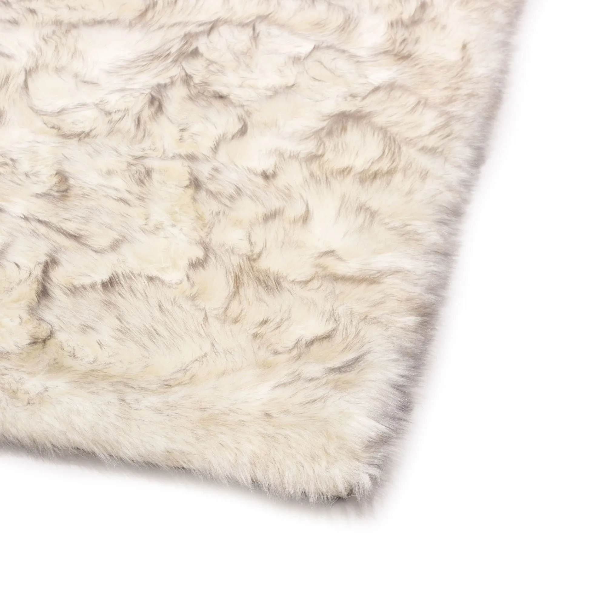 Faux Fur Tipped Hand Dyed Sheepskin Area Rug