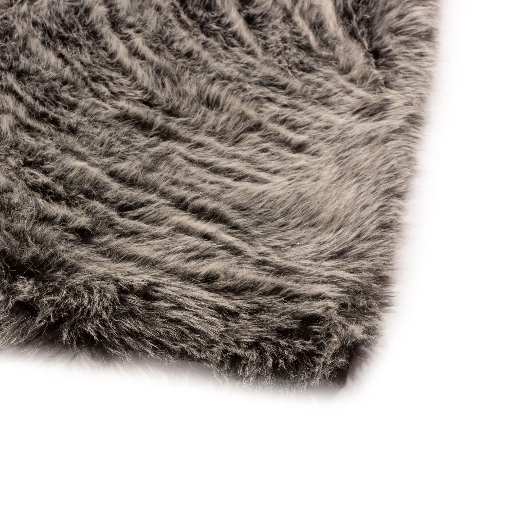 Faux Fur Tipped Hand Dyed Sheepskin Area Rug