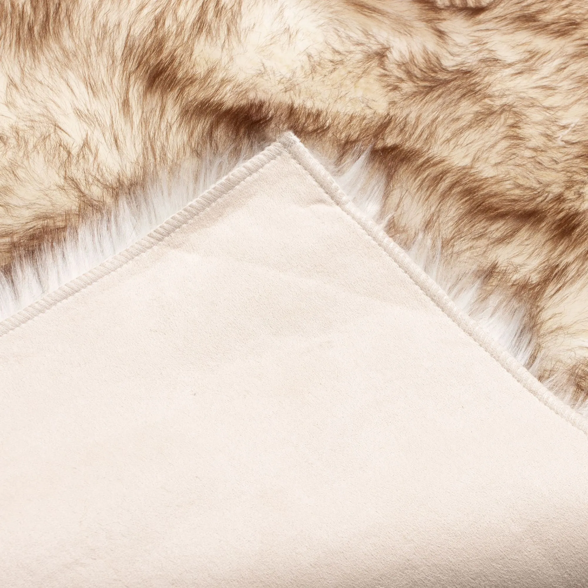 Faux Fur Tipped Hand Dyed Sheepskin Area Rug