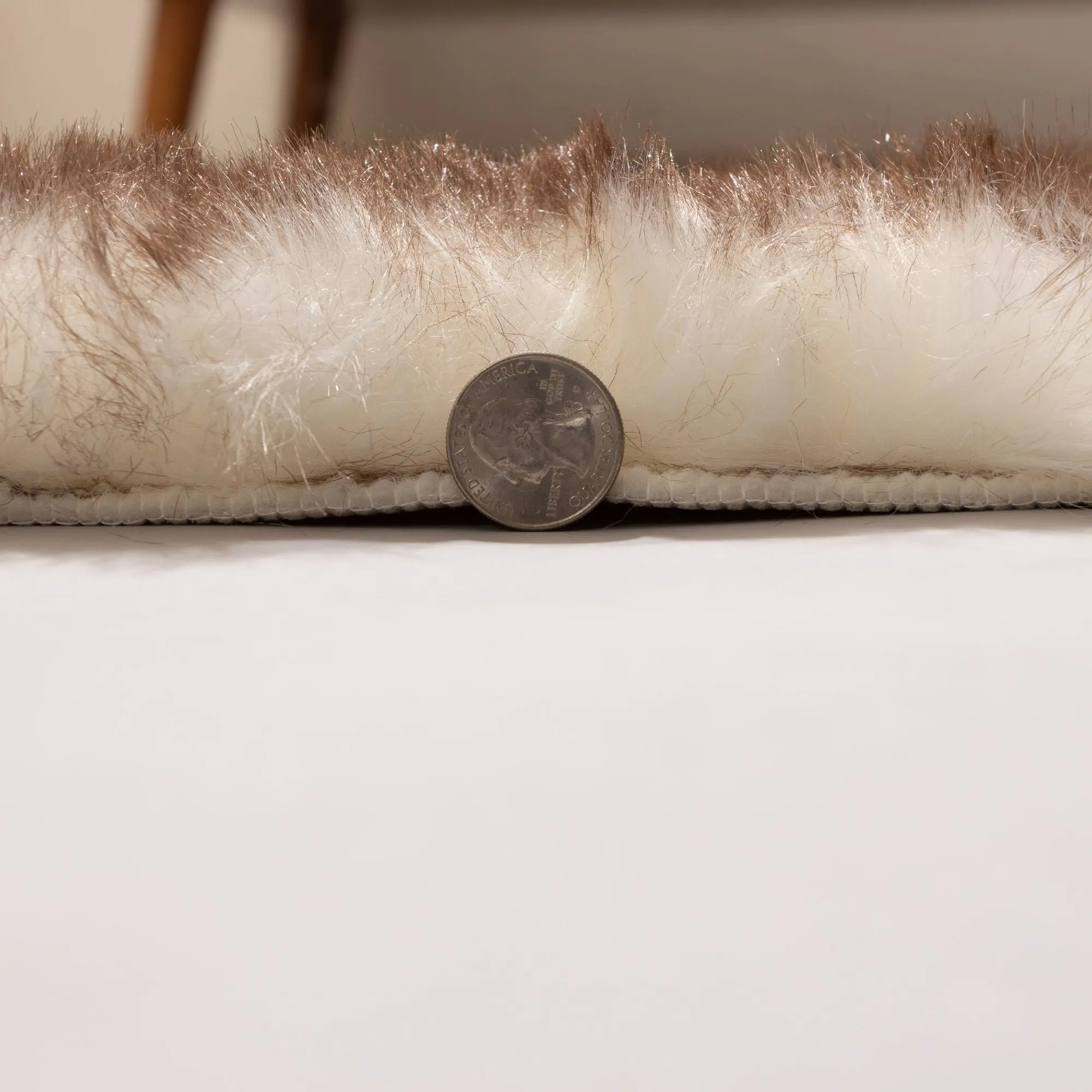 Faux Fur Tipped Hand Dyed Sheepskin Area Rug
