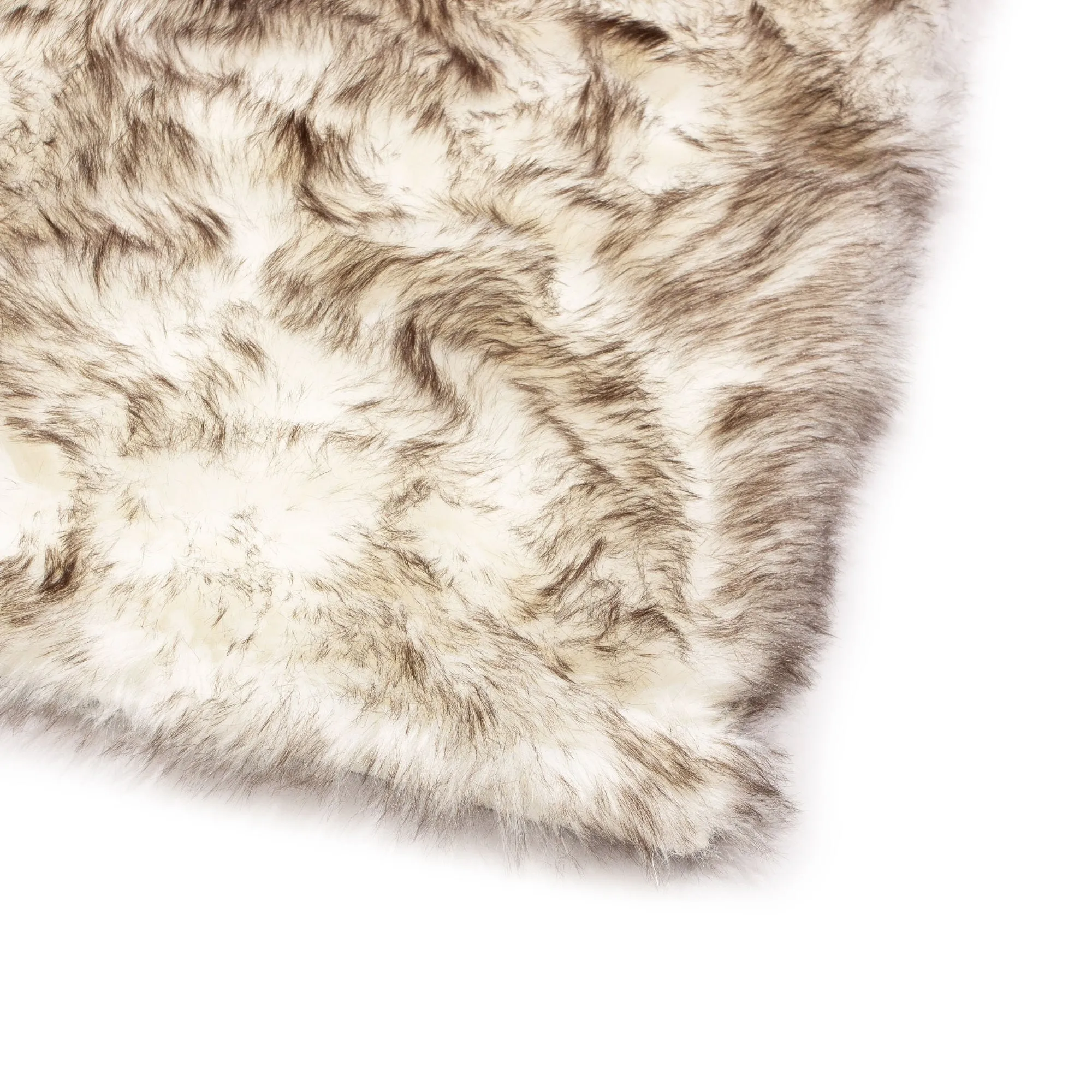 Faux Fur Tipped Hand Dyed Sheepskin Area Rug