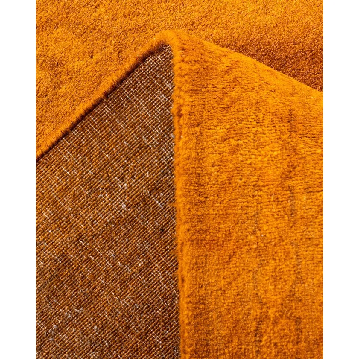 Fine Vibrance. One-of-a-Kind Hand-Knotted Runner Rug - Gold. 2' 7 x 20' 6 - 2' 7 x 20' 6