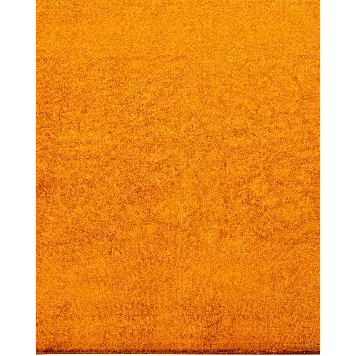 Fine Vibrance. One-of-a-Kind Hand-Knotted Runner Rug - Gold. 2' 7 x 20' 6 - 2' 7 x 20' 6