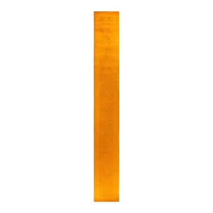 Fine Vibrance. One-of-a-Kind Hand-Knotted Runner Rug - Gold. 2' 7 x 20' 6 - 2' 7 x 20' 6