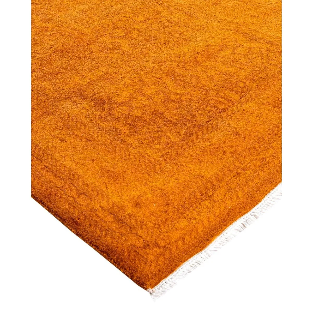 Fine Vibrance. One-of-a-Kind Hand-Knotted Runner Rug - Gold. 2' 7 x 20' 6 - 2' 7 x 20' 6