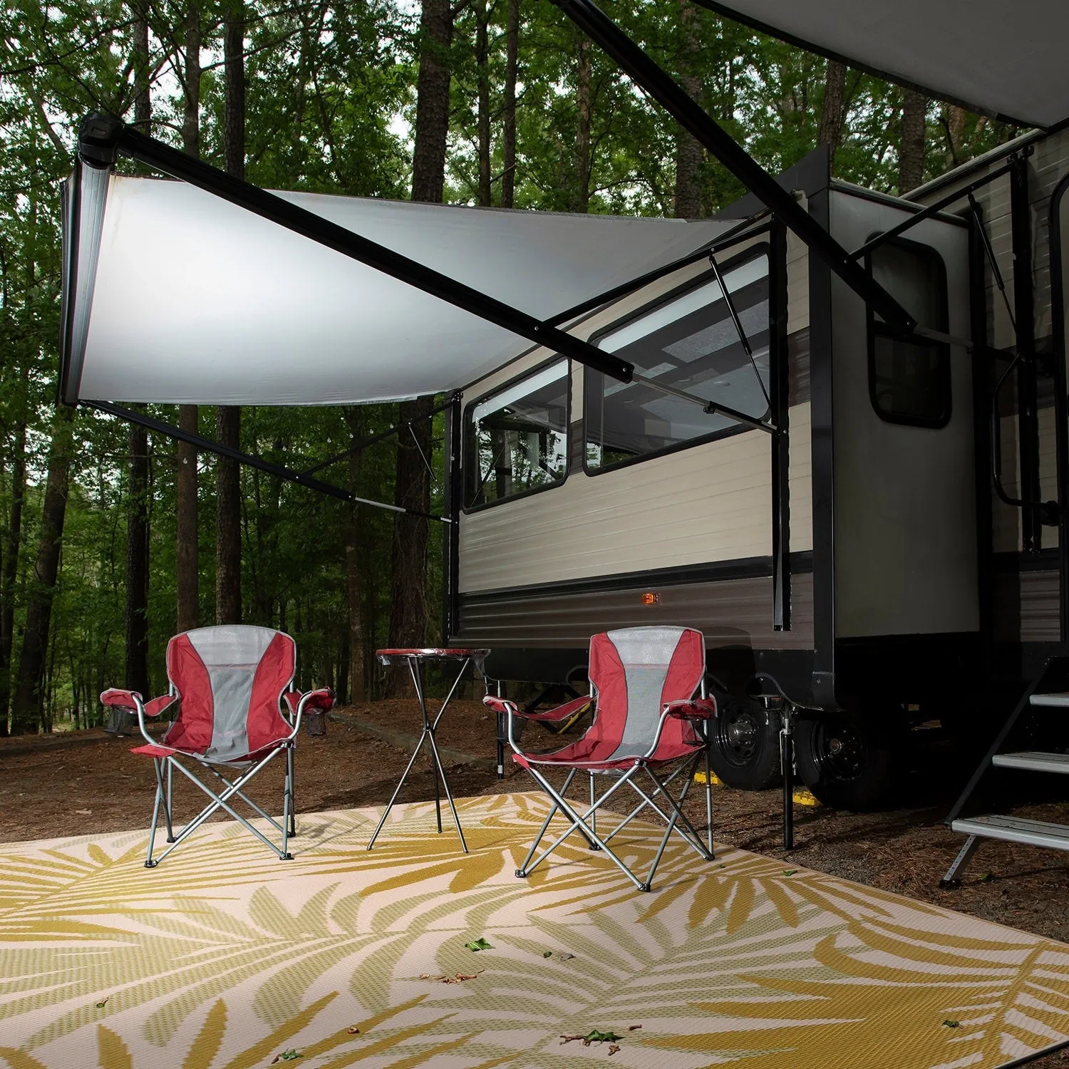 Floral Reversible Plastic Outdoor Rugs