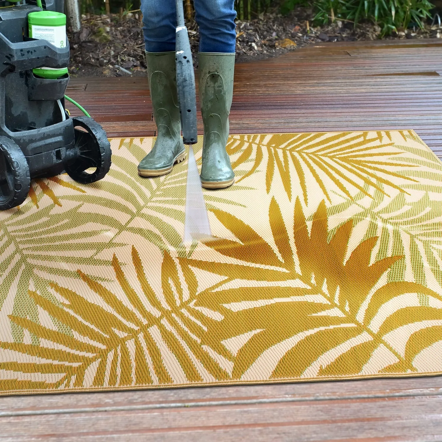 Floral Reversible Plastic Outdoor Rugs