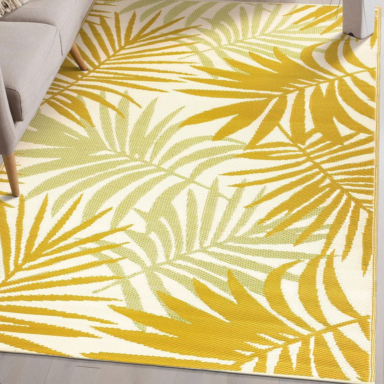 Floral Reversible Plastic Outdoor Rugs