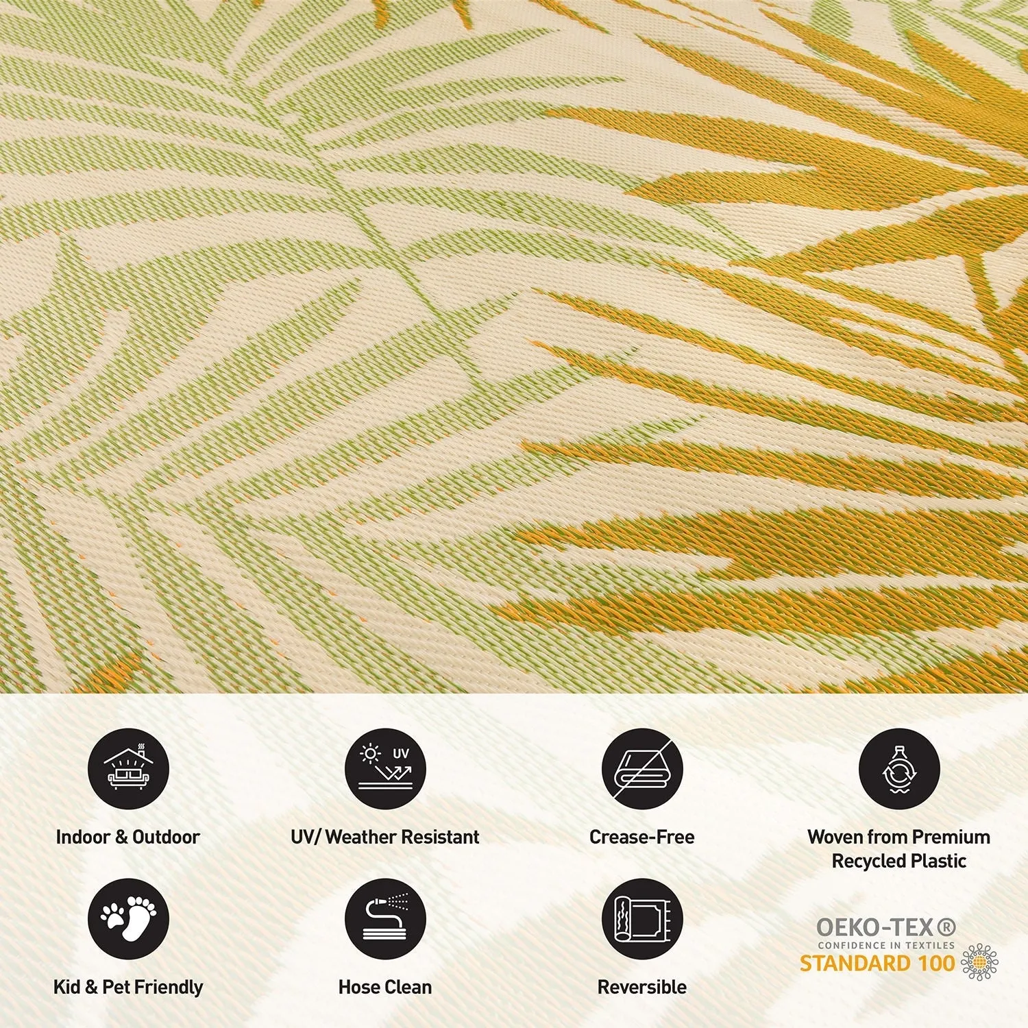 Floral Reversible Plastic Outdoor Rugs