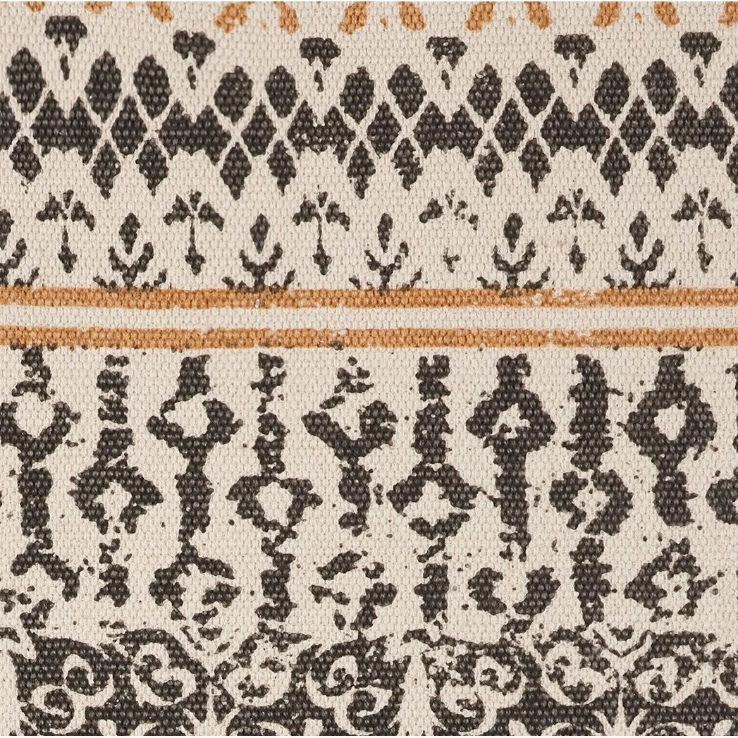French Connection Stonewash Printed Cotton Doina Palm Accent Rug