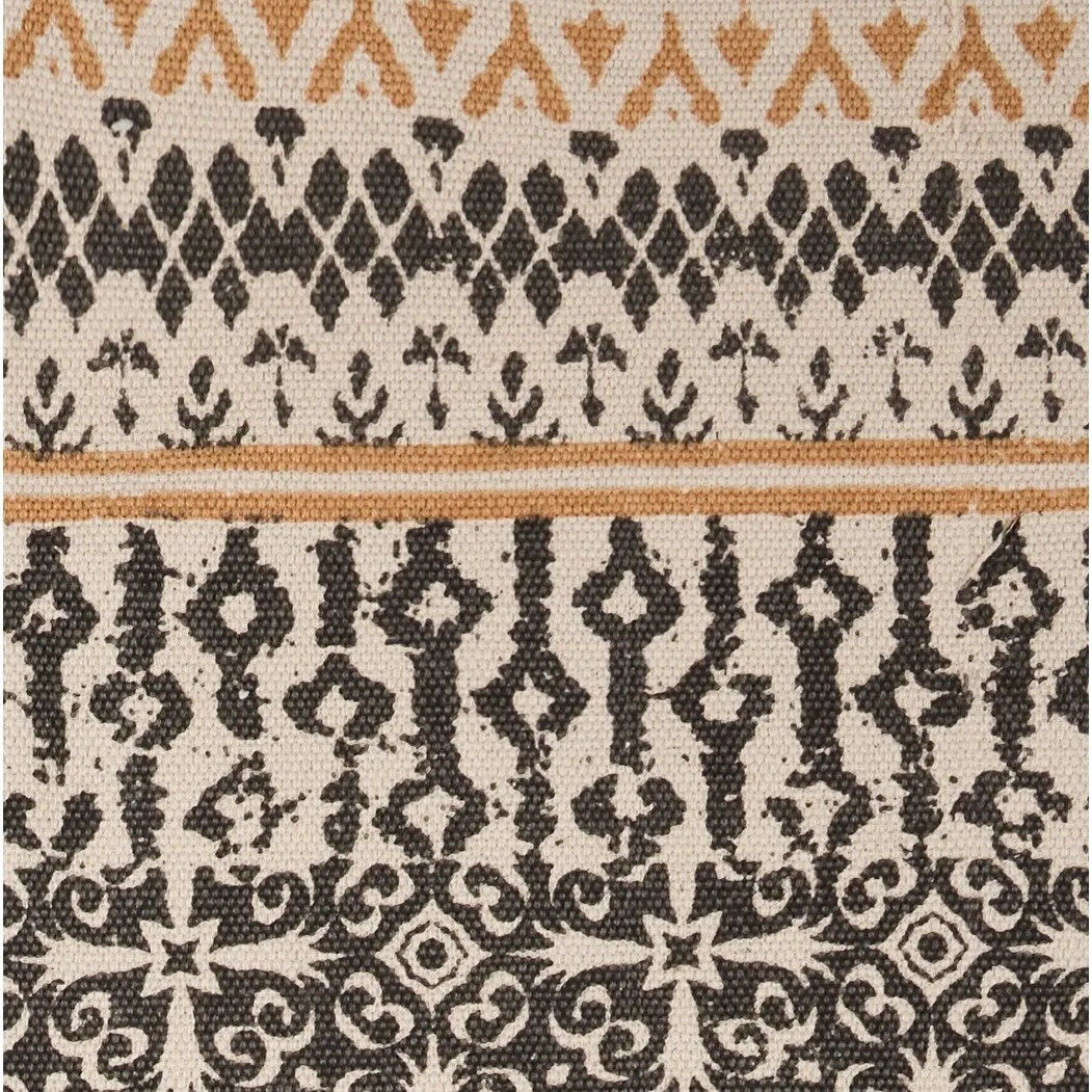 French Connection Stonewash Printed Cotton Doina Palm Accent Rug