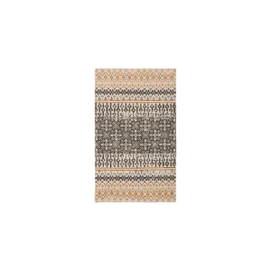 French Connection Stonewash Printed Cotton Doina Palm Accent Rug