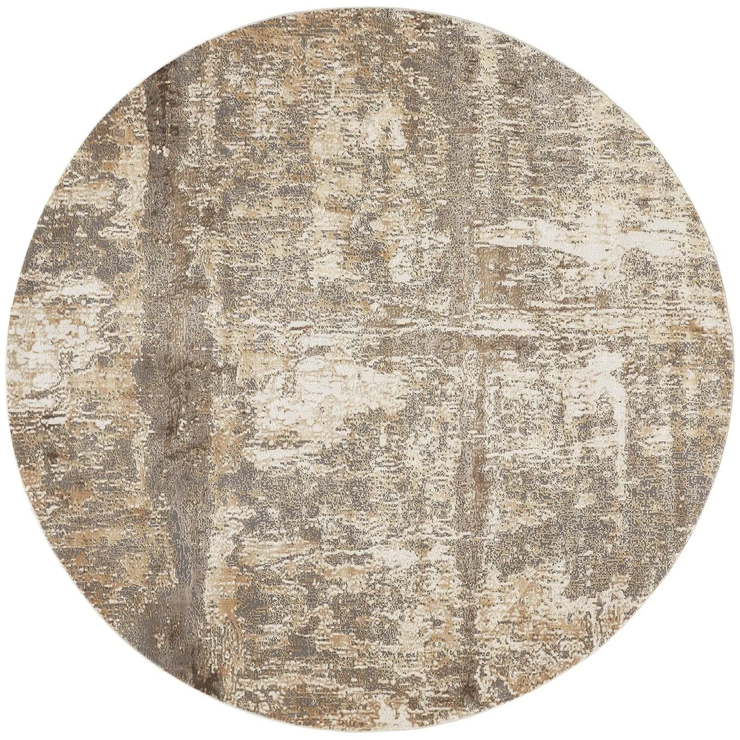 Frida Distressed Abstract Watercolor Accent Rug. Latte Tan/Gray