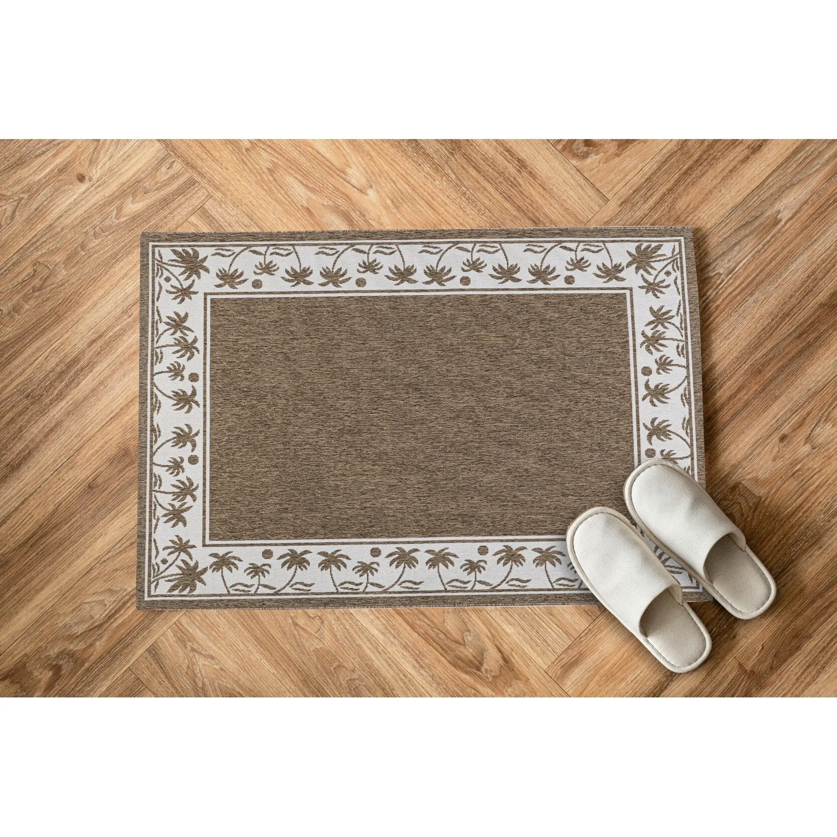 GAD Palms with Tropical Palms Premium Indoor Outdoor Area Rug