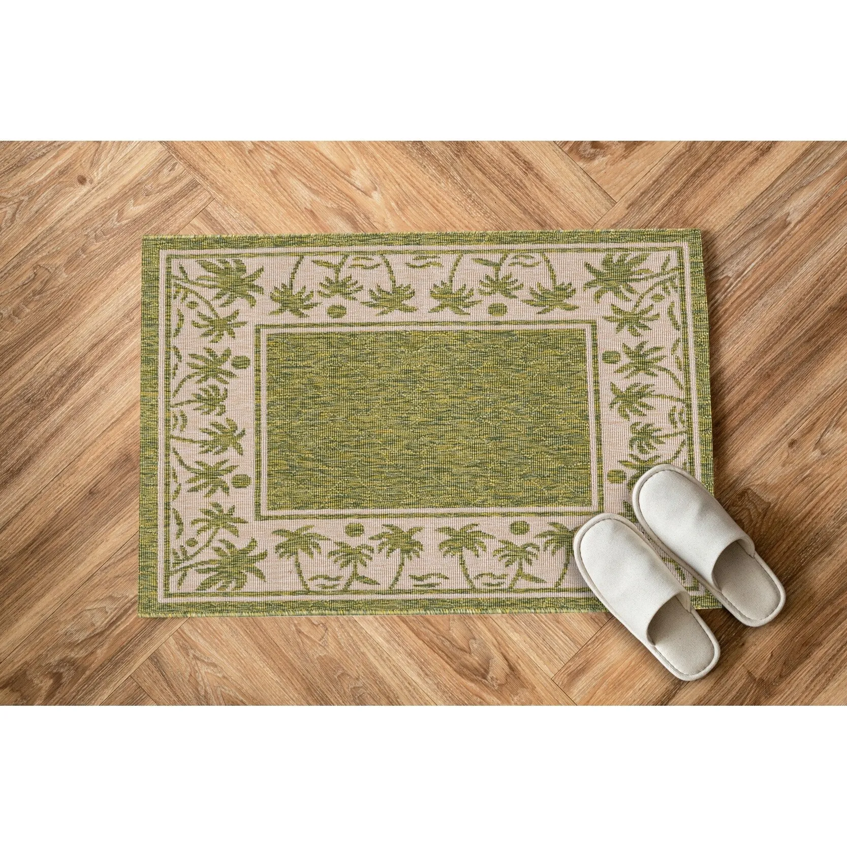 GAD Palms with Tropical Palms Premium Indoor Outdoor Area Rug