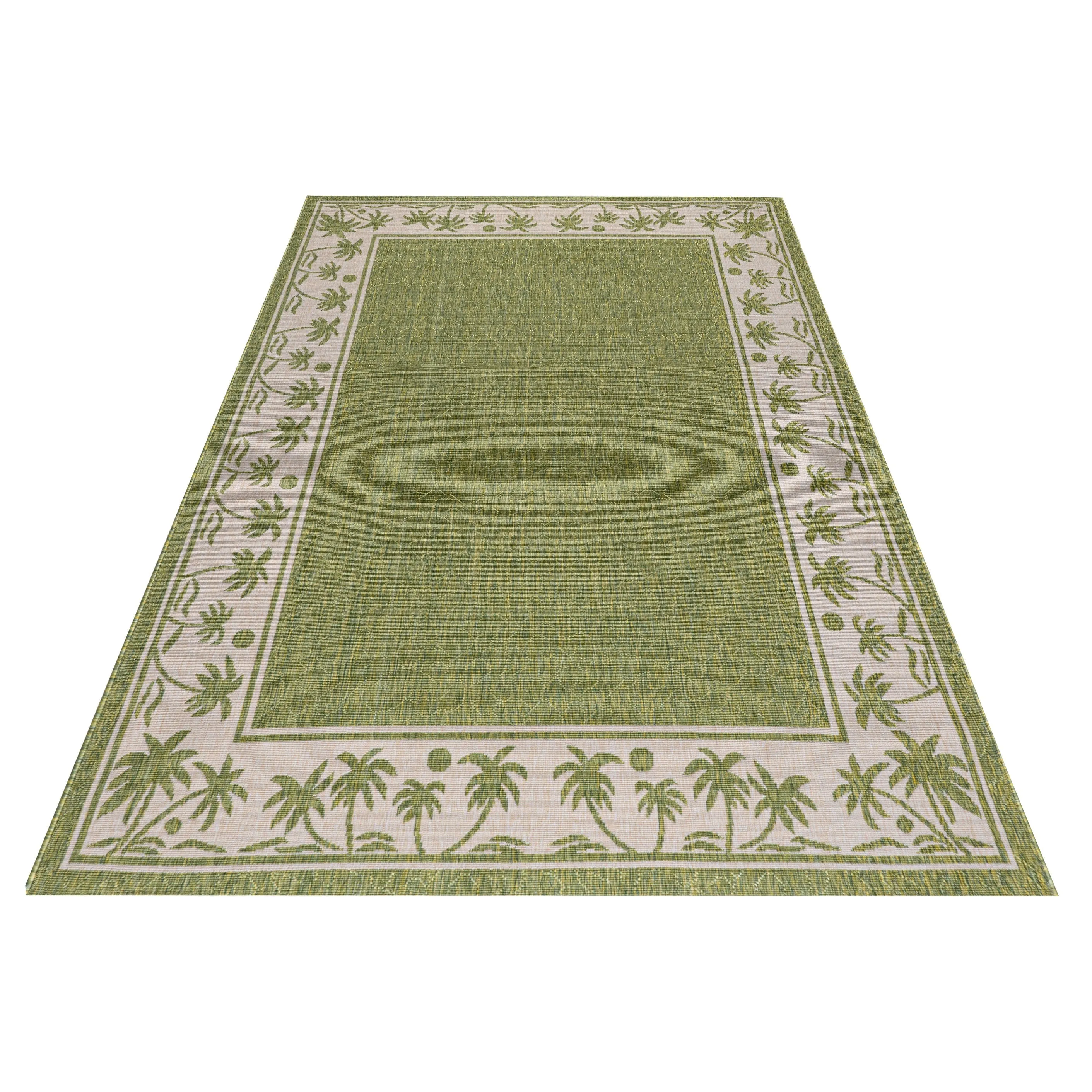 GAD Palms with Tropical Palms Premium Indoor Outdoor Area Rug