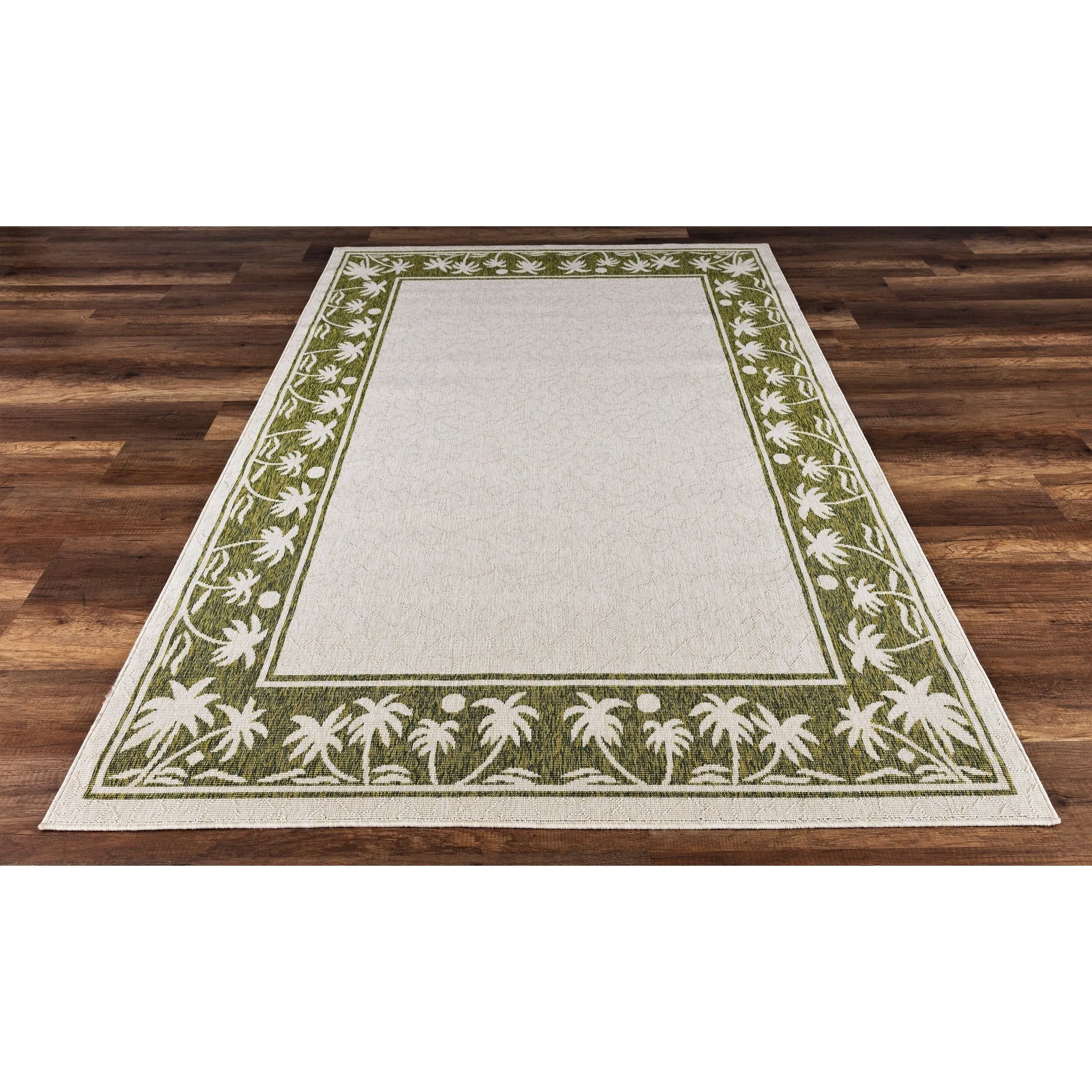GAD Palms with Tropical Palms Premium Indoor Outdoor Area Rug