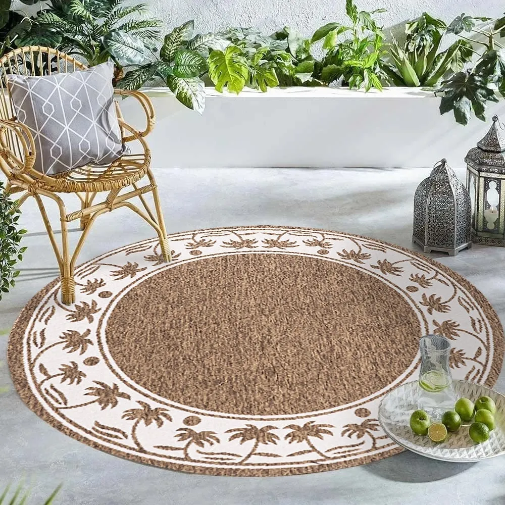 GAD Palms with Tropical Palms Premium Indoor Outdoor Area Rug