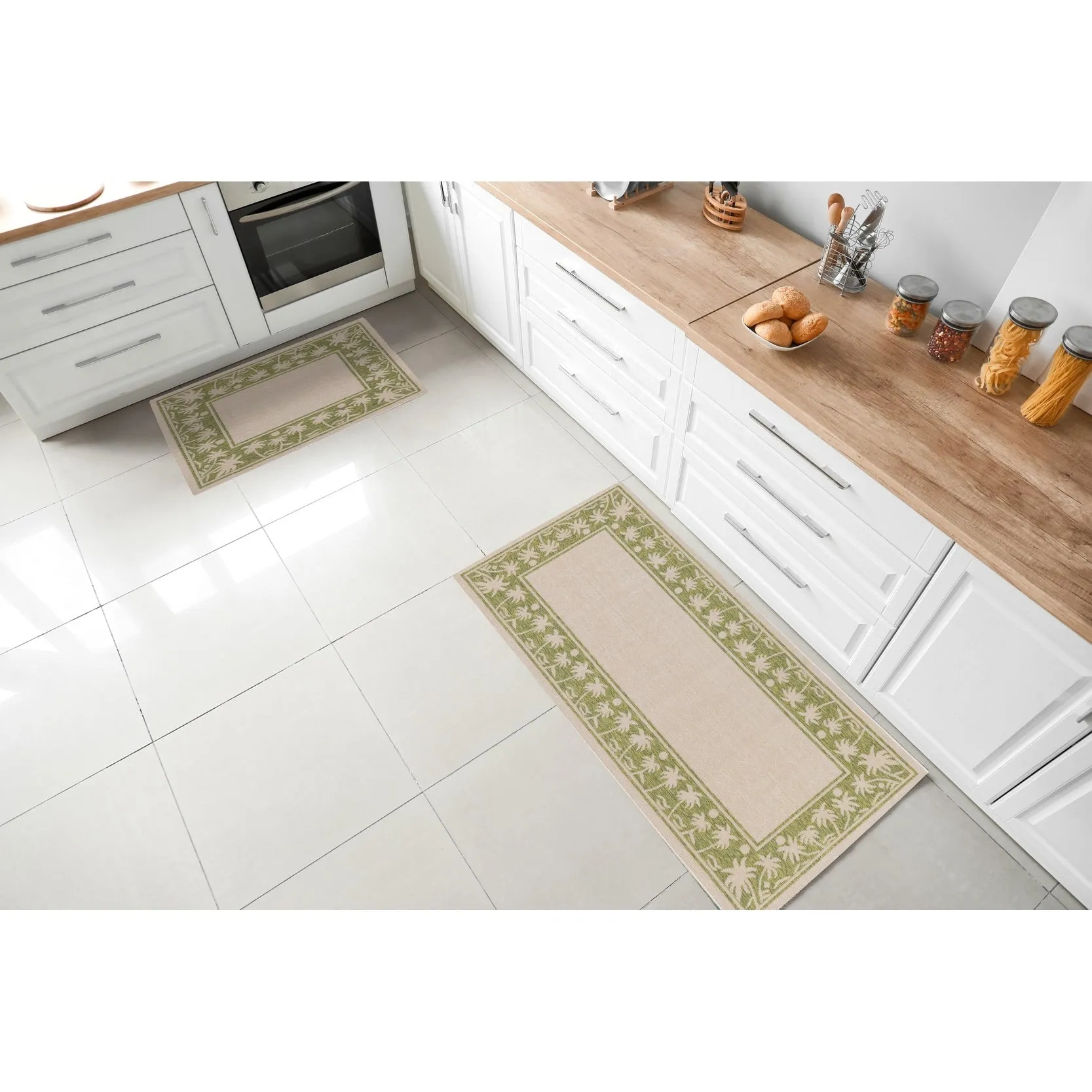 GAD Palms with Tropical Palms Premium Indoor Outdoor Area Rug