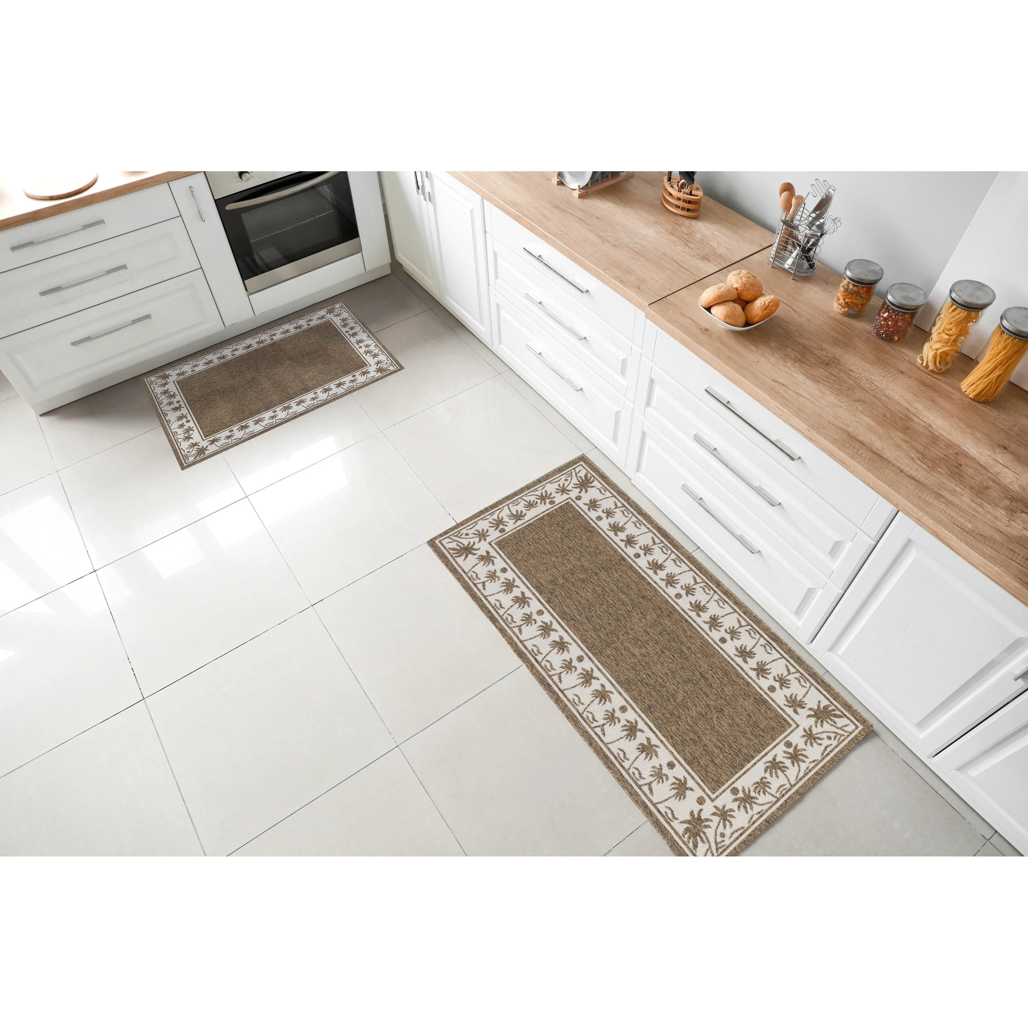 GAD Palms with Tropical Palms Premium Indoor Outdoor Area Rug