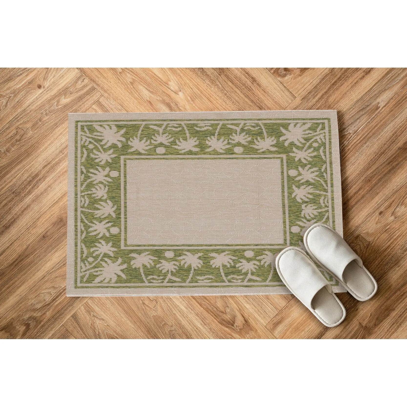 GAD Palms with Tropical Palms Premium Indoor Outdoor Area Rug